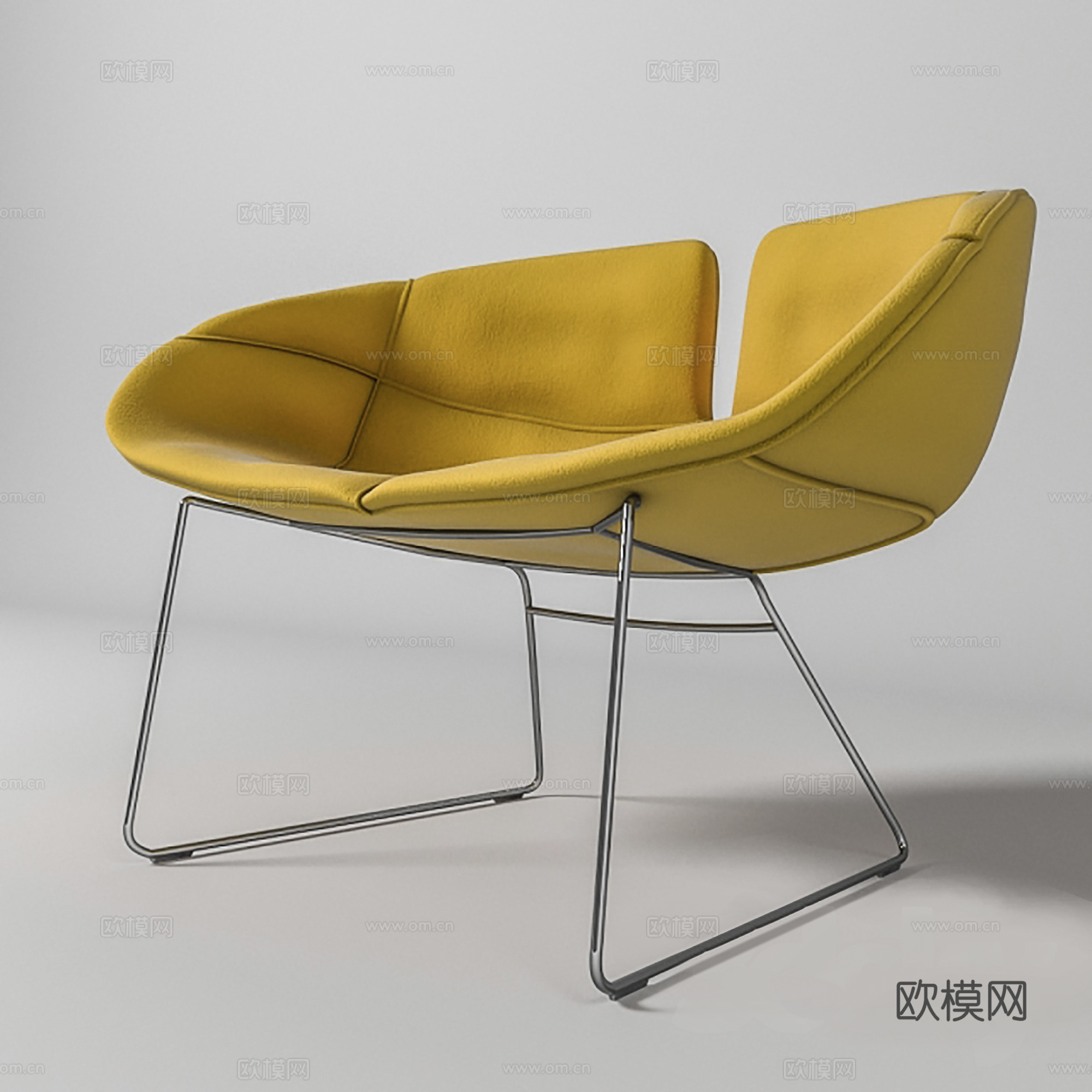 现代单人沙发 布艺沙发 休闲沙发3d模型