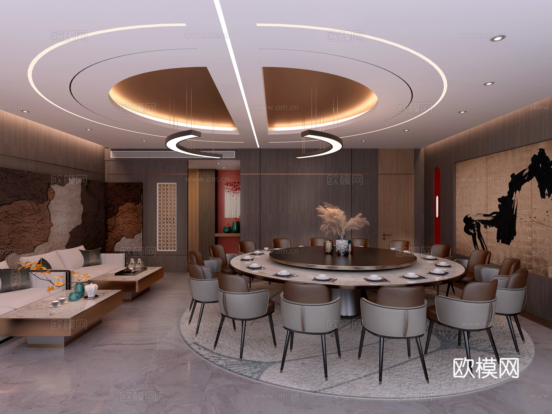 酒店包间 餐饮包间3d模型