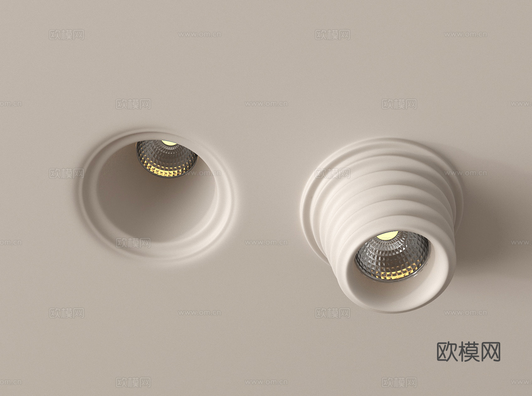 石膏灯 筒灯 射灯3d模型