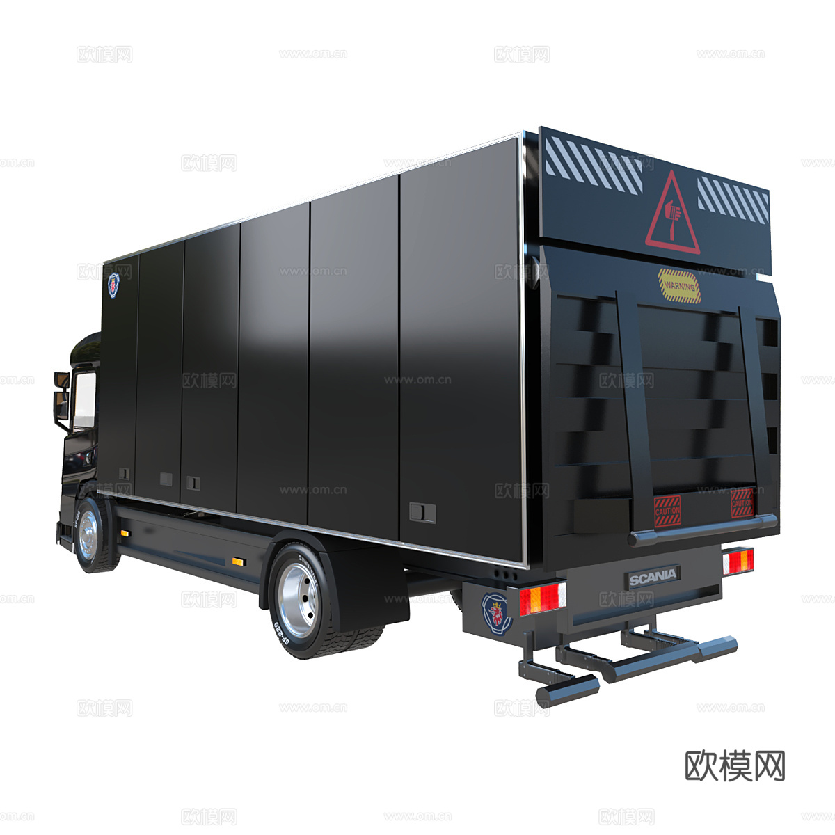 斯堪尼亚卡车 货车 车厢3d模型