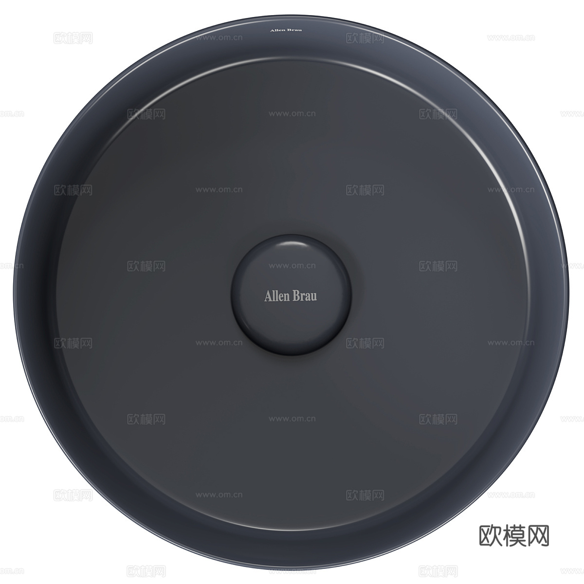 现代意式圆形陶瓷台盆 洗手盆3d模型