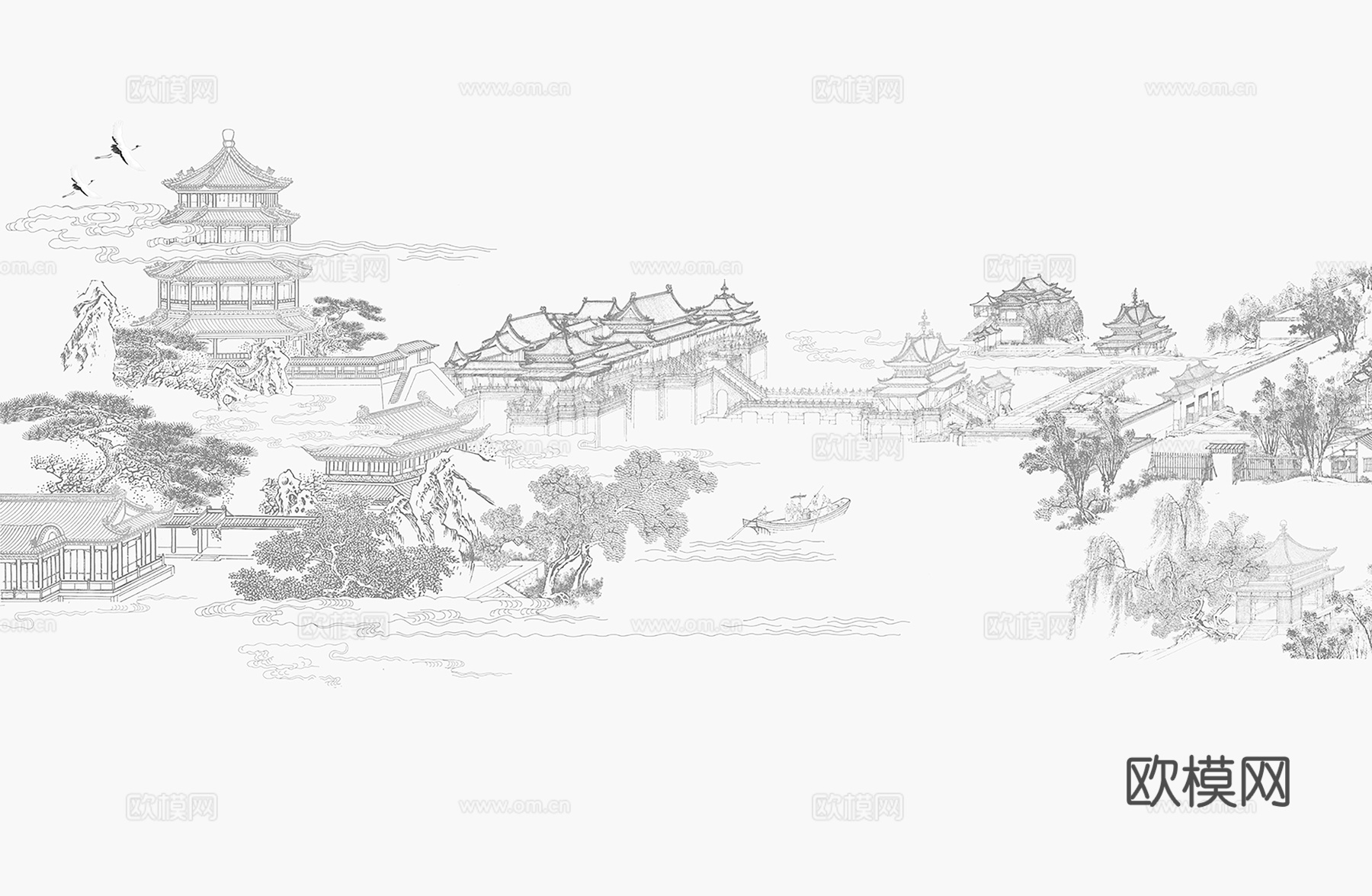 新中式中式壁纸  壁布 墙布