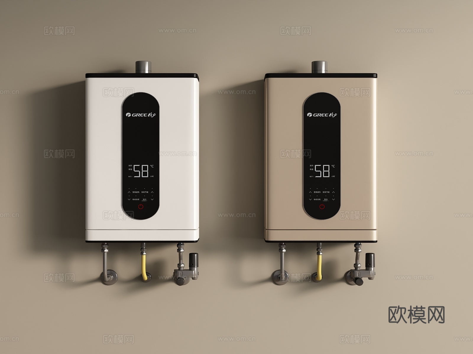 现代热水器su模型