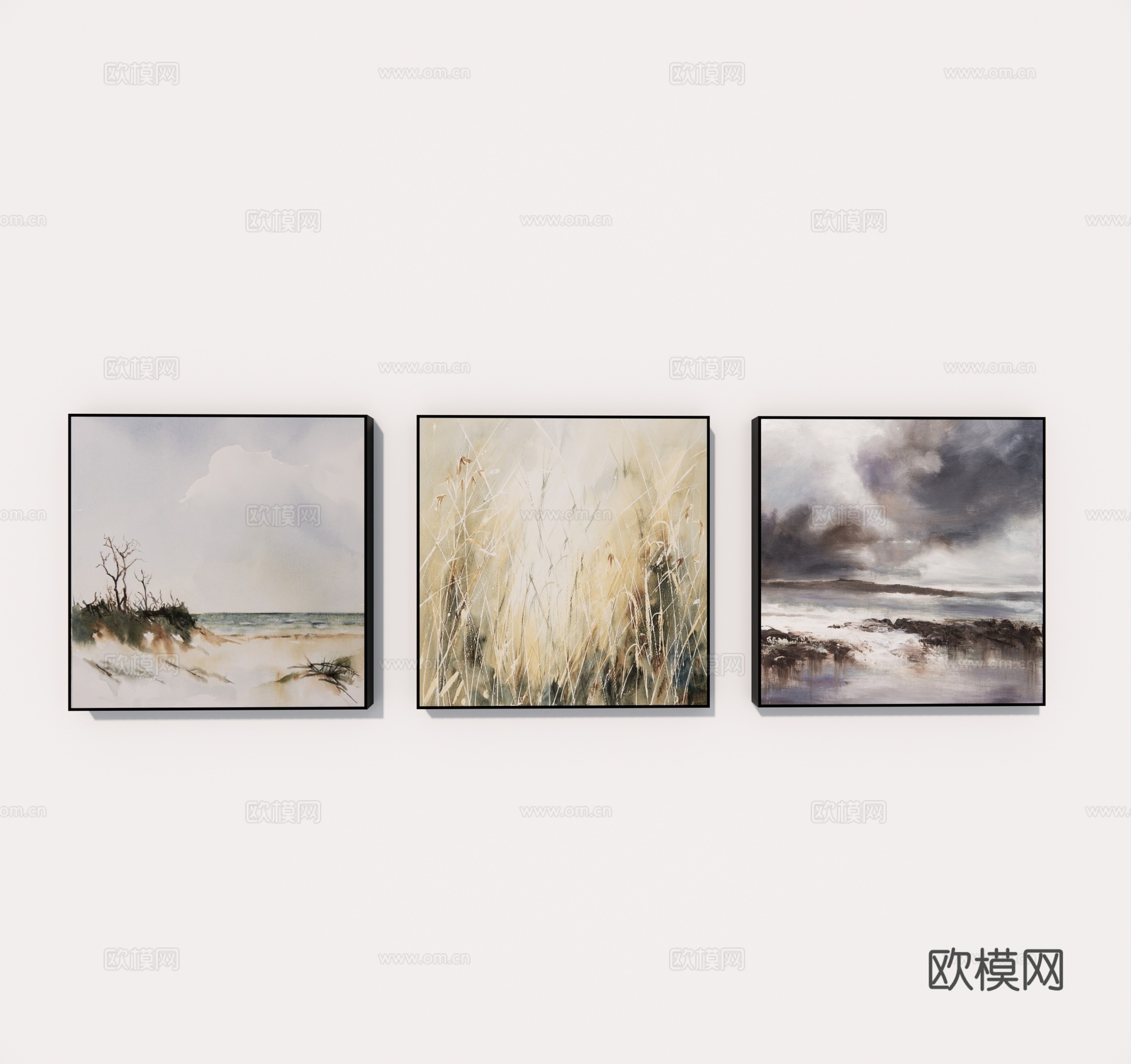 装饰画 挂画 风景画su模型下载