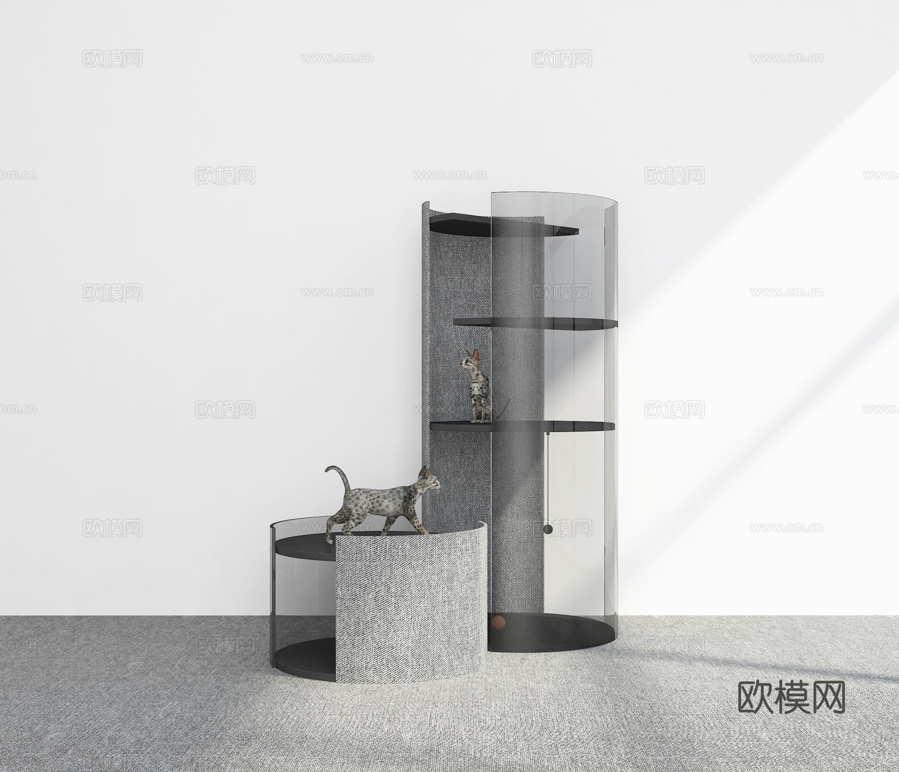 现代猫爬架3d模型
