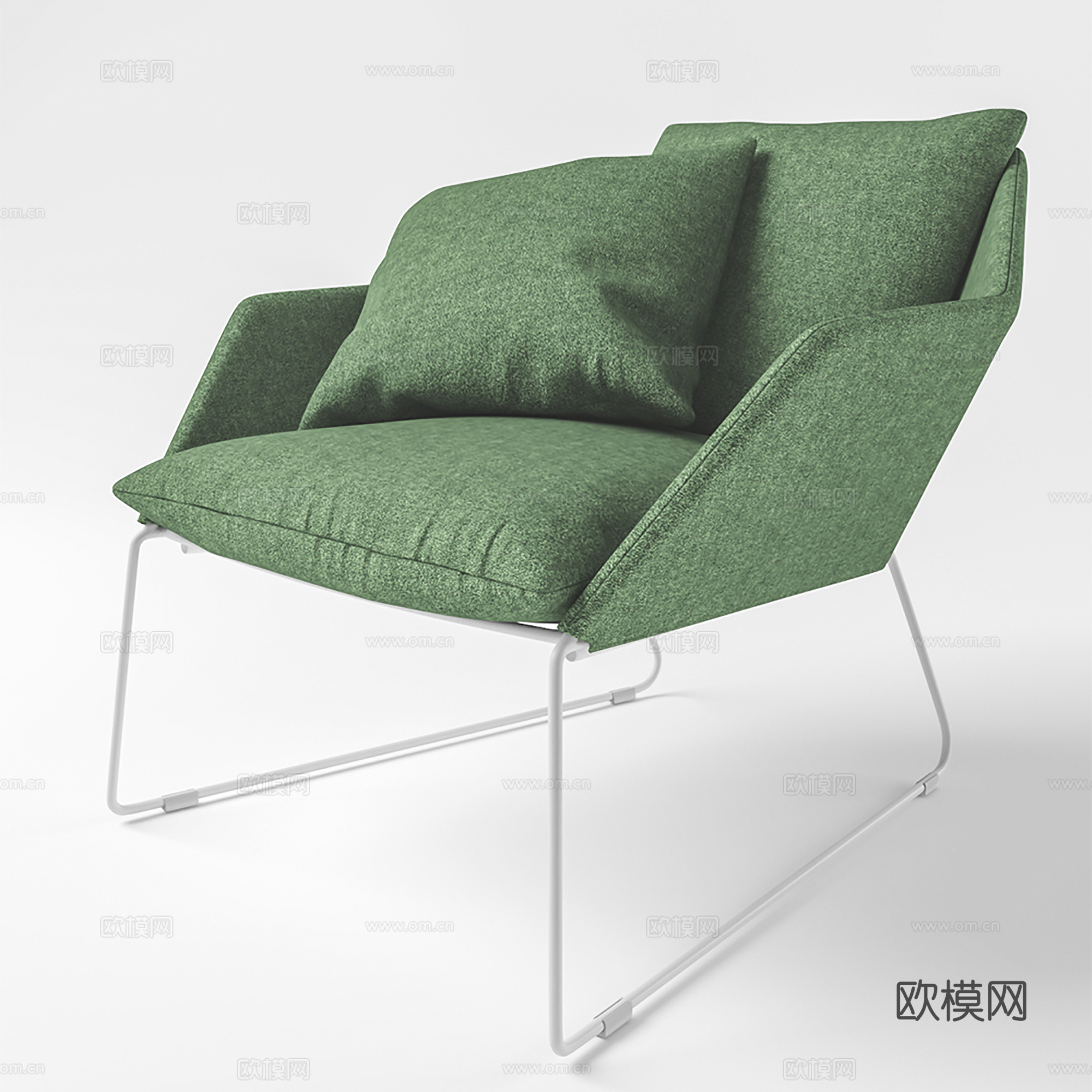 现代休闲椅 布椅 书椅  单椅3d模型