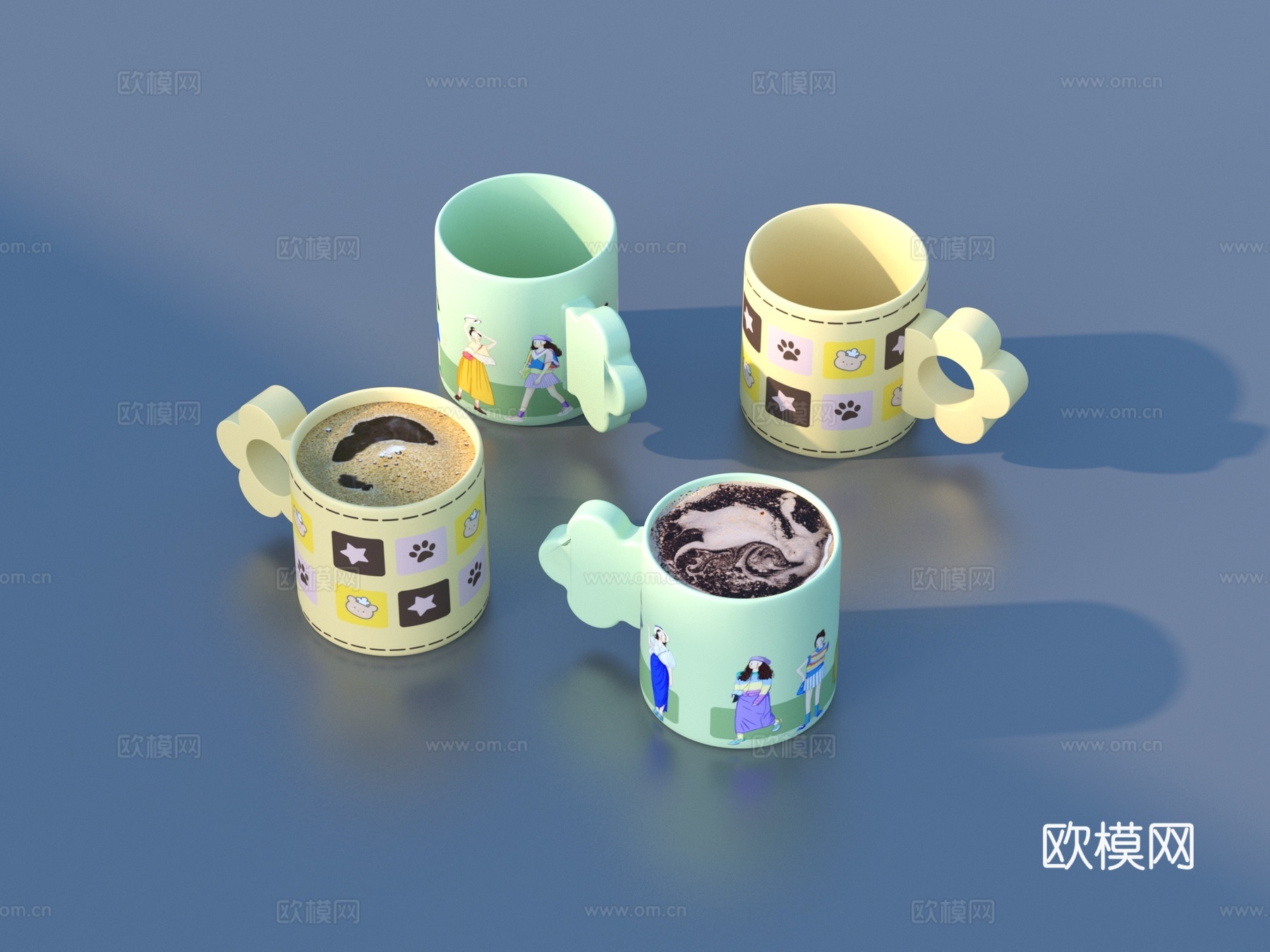 杯子 咖啡 咖啡杯3d模型