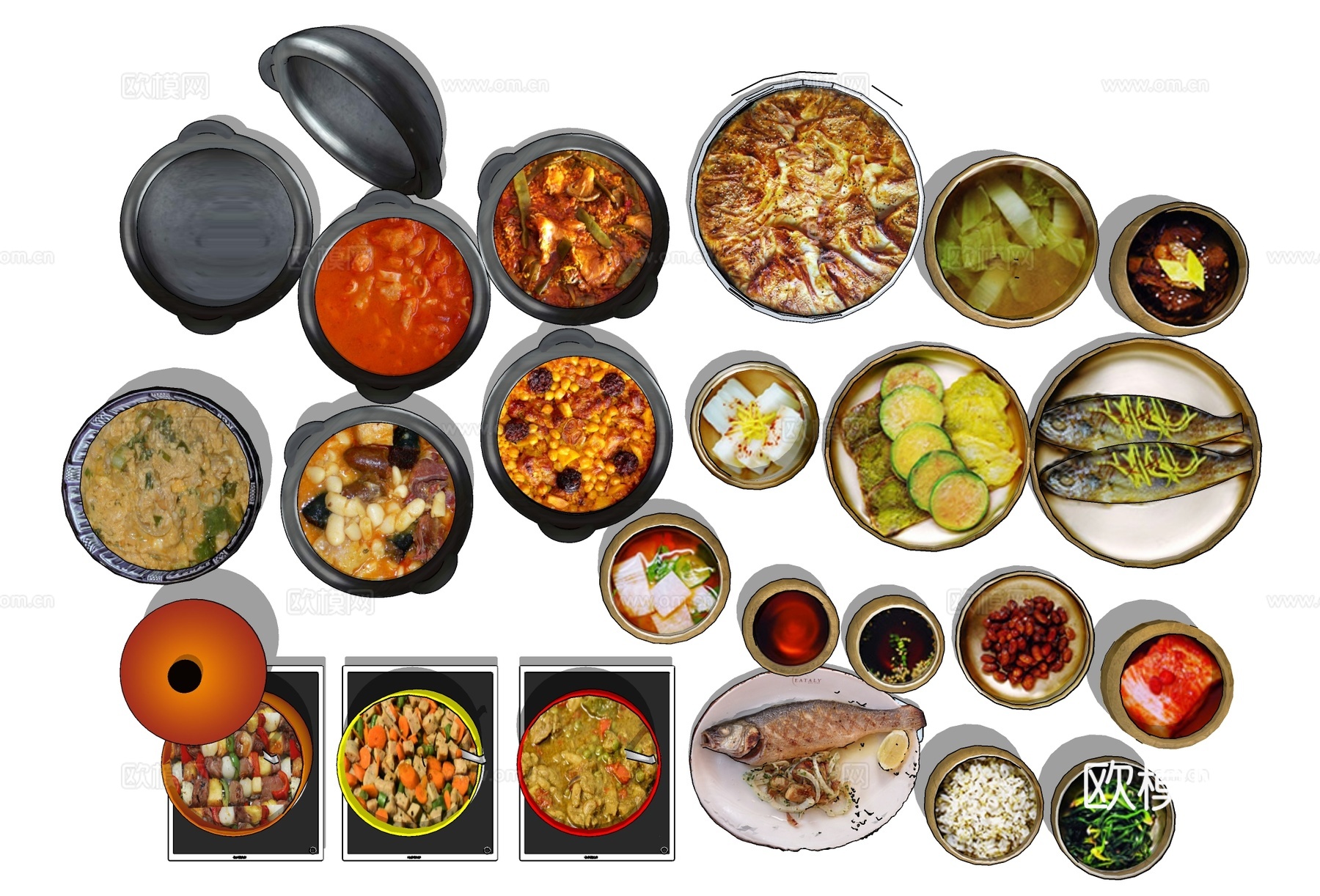 菜肴佳肴 食物美食su模型下载