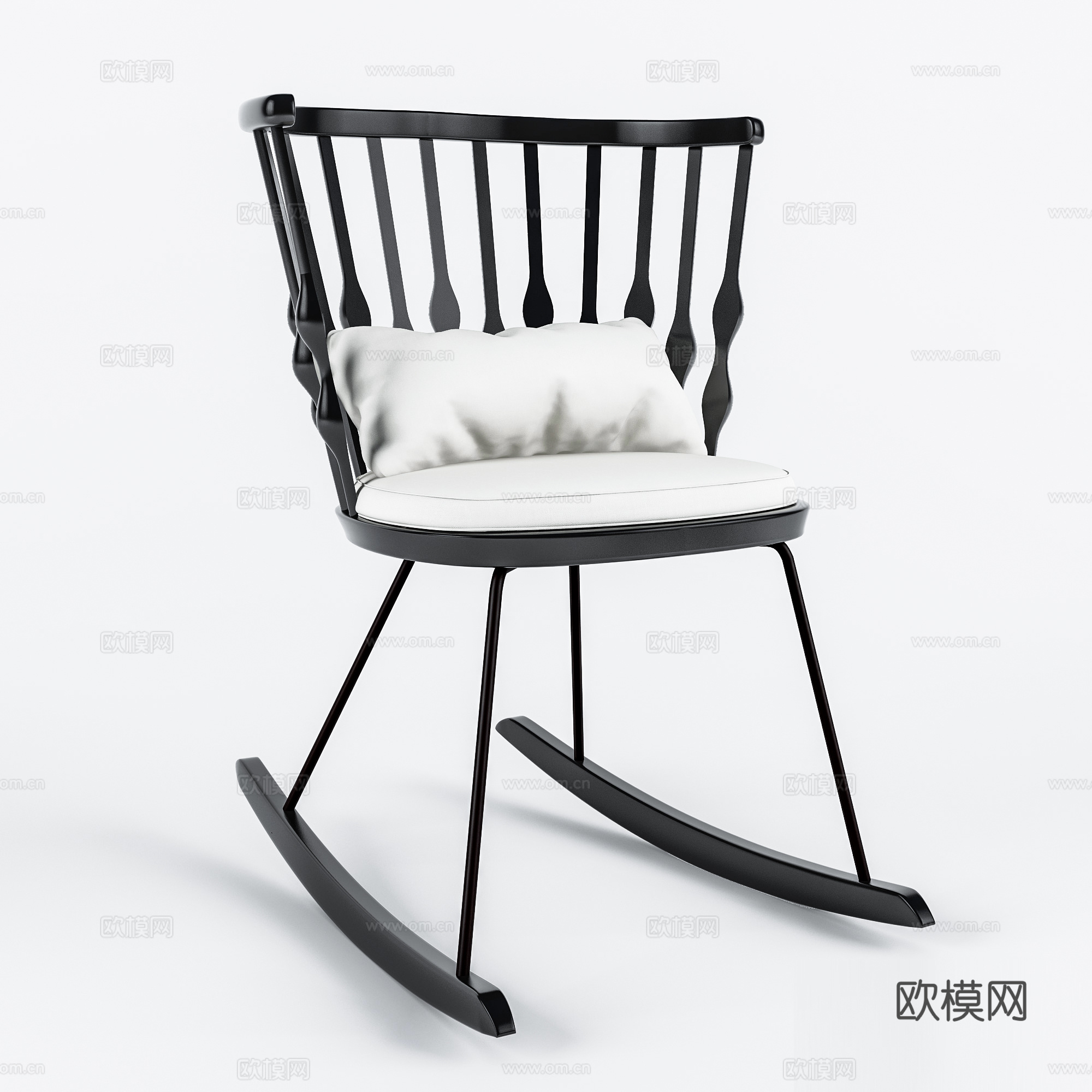 现代户外椅  摇椅 书椅3d模型