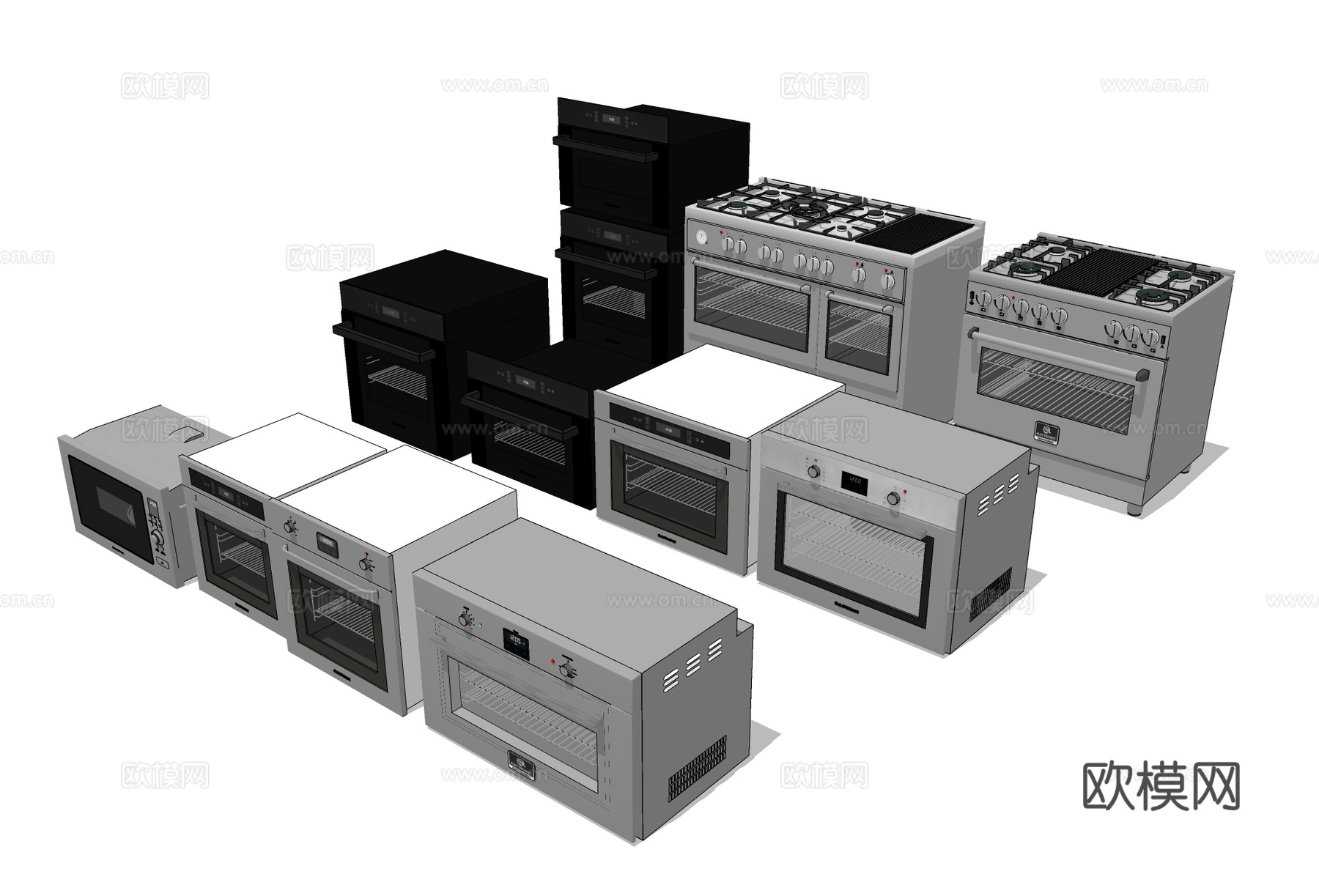 烤箱 微波炉su模型下载