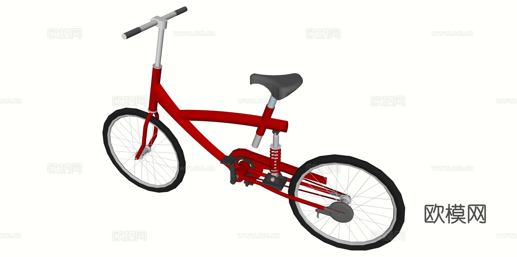 交通工具 自行车su模型下载