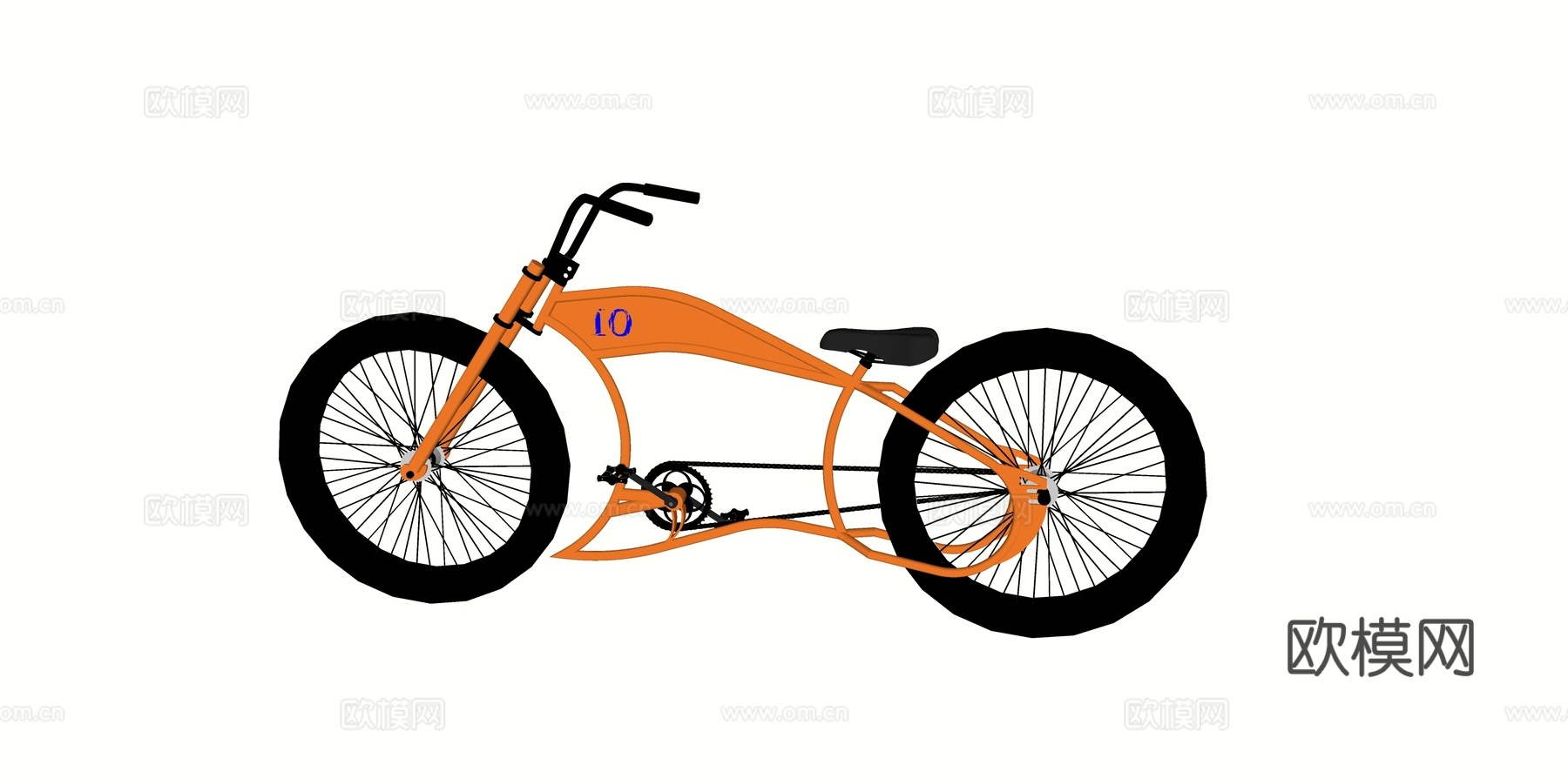 交通工具 自行车su模型下载