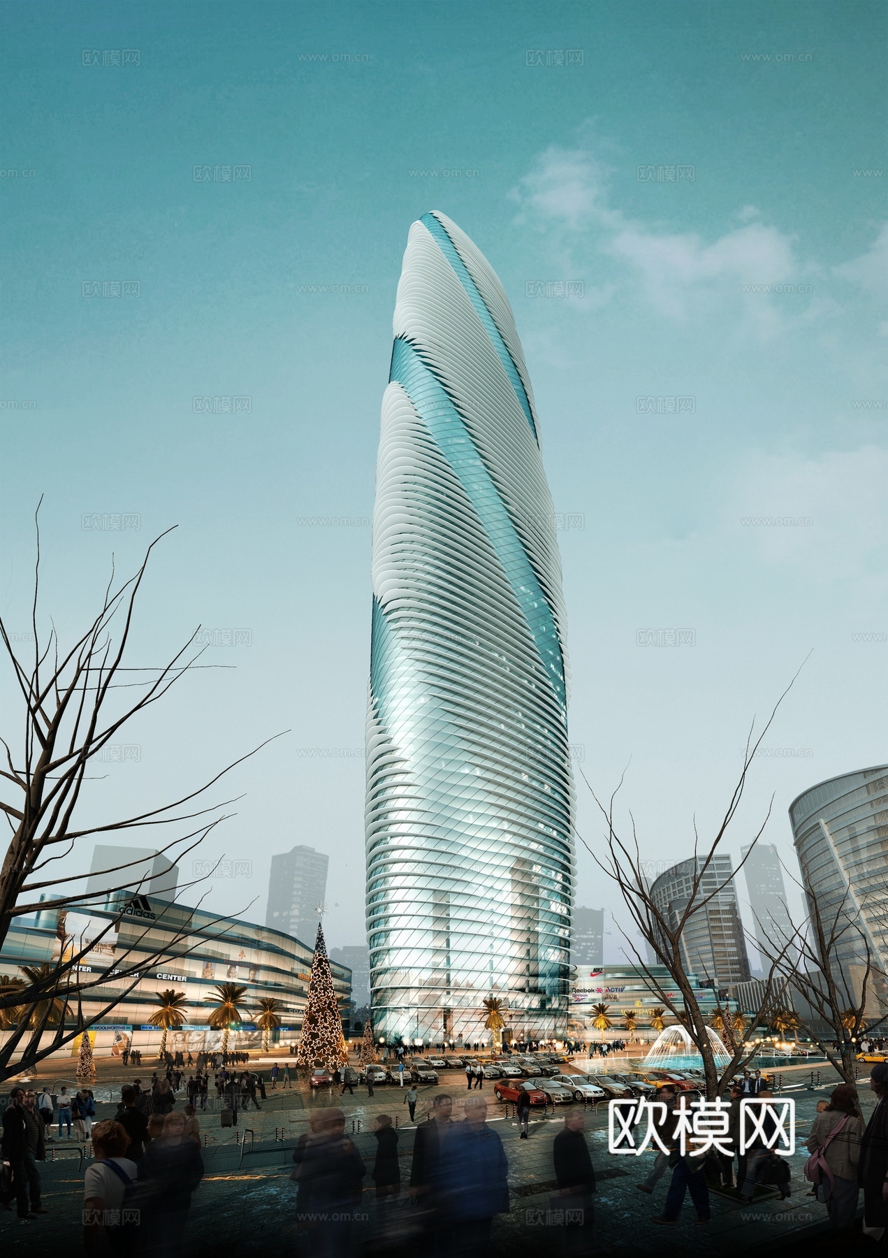 建筑外观su模型下载