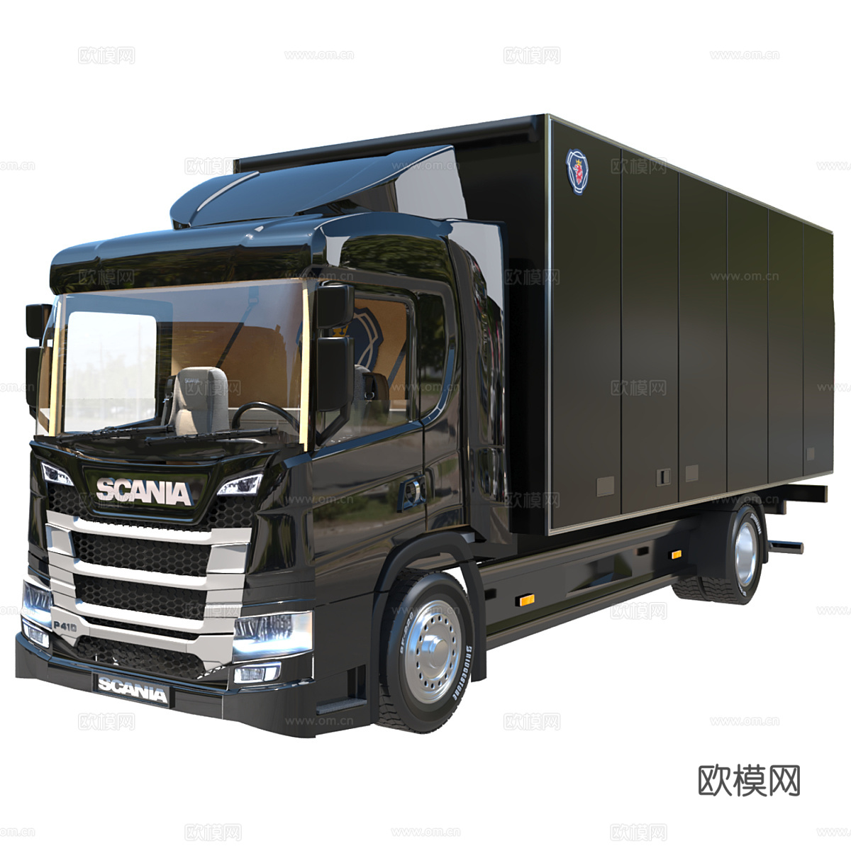 斯堪尼亚卡车 货车 车厢3d模型