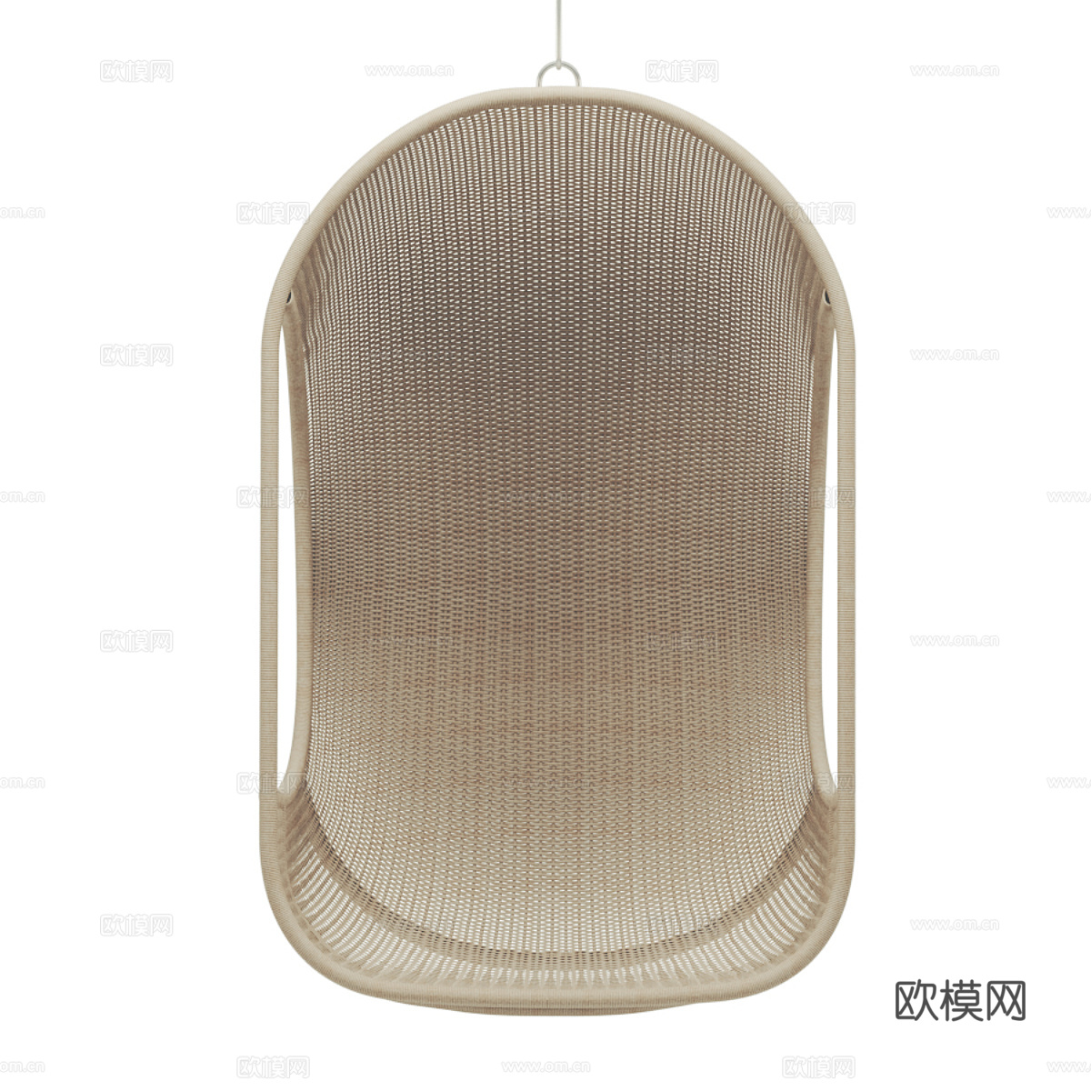 新中式侘寂藤编吊椅3d模型