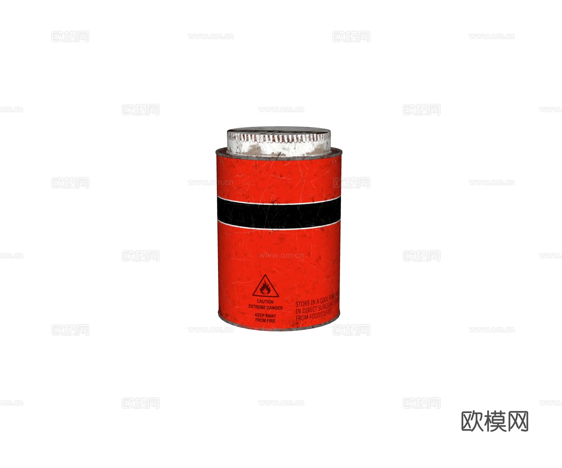 现代复古  铁罐 清洁剂 清洁锡su模型