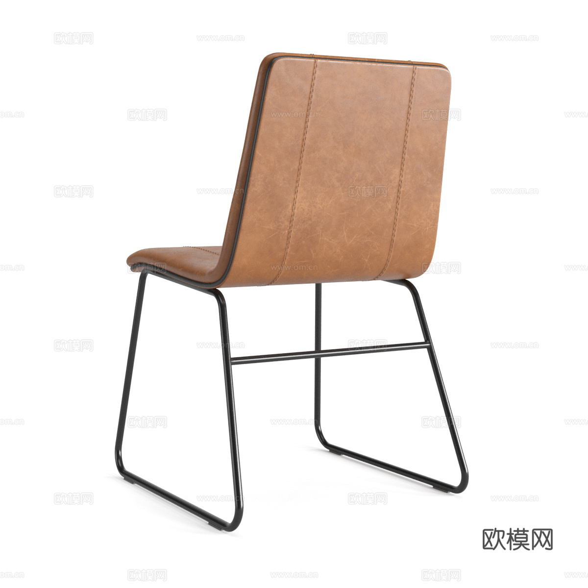 现代极简皮革椅子3d模型