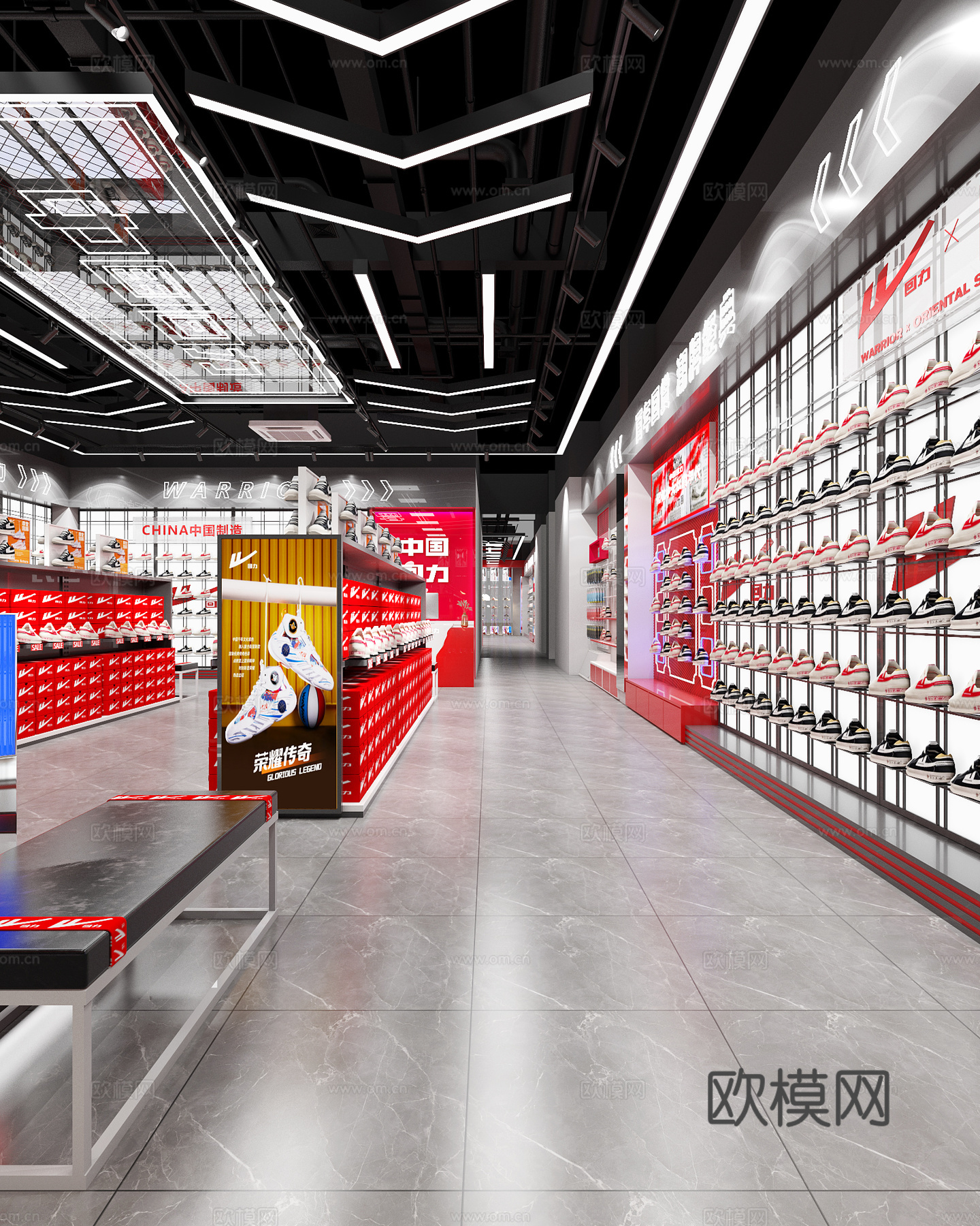 鞋店 店铺设计 鞋服店 店铺门头设计 招牌设计 创意门头设计3d模型