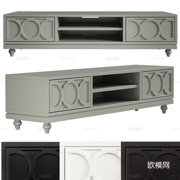 現(xiàn)代侘寂電視柜3d模型下載