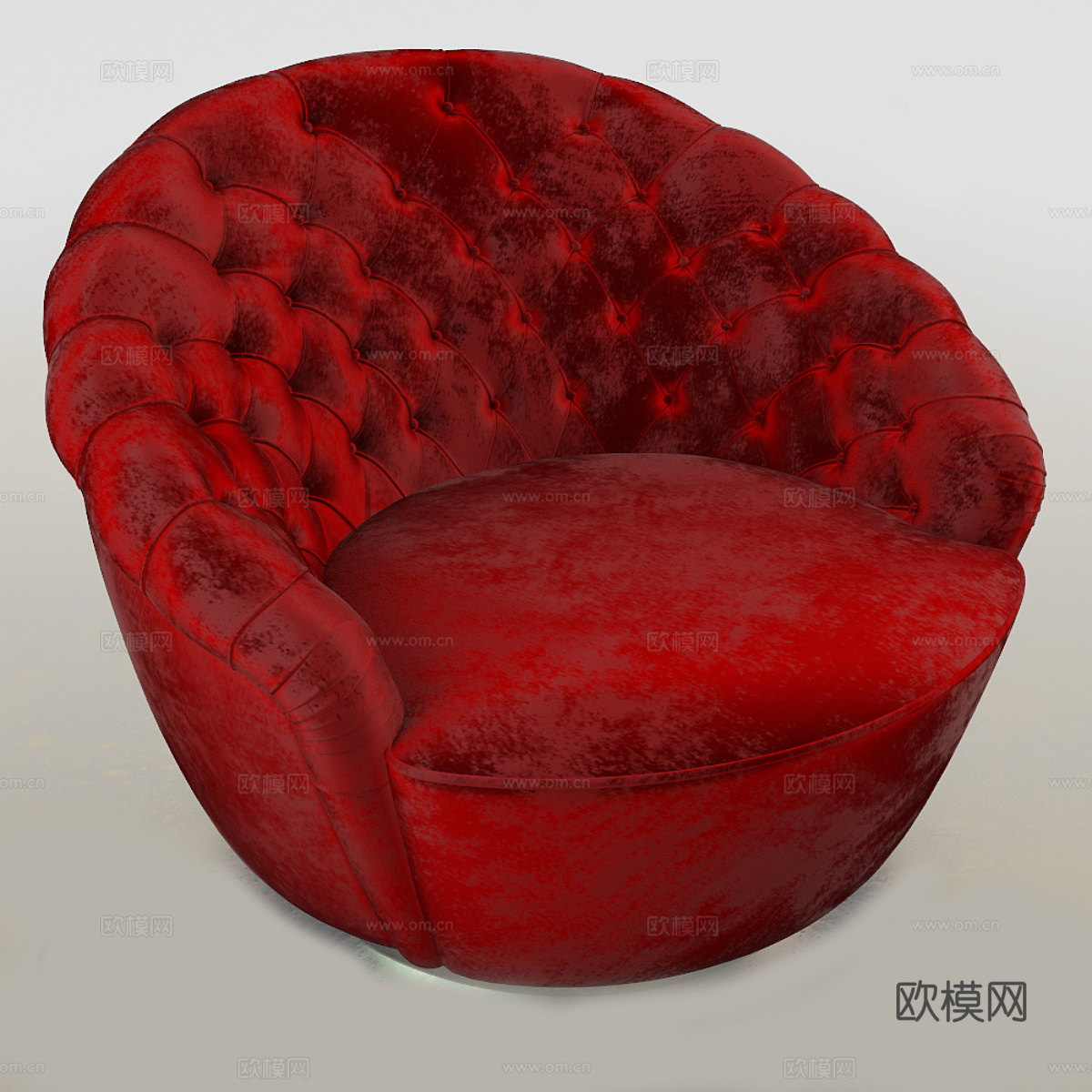 欧式单人沙发 沙发 布艺沙发3d模型