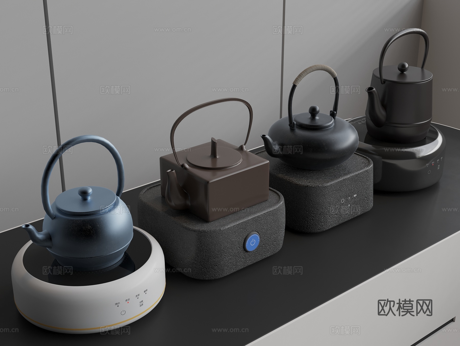 煮水壶 电热壶 煲水壶 热水壶 电热炉3d模型