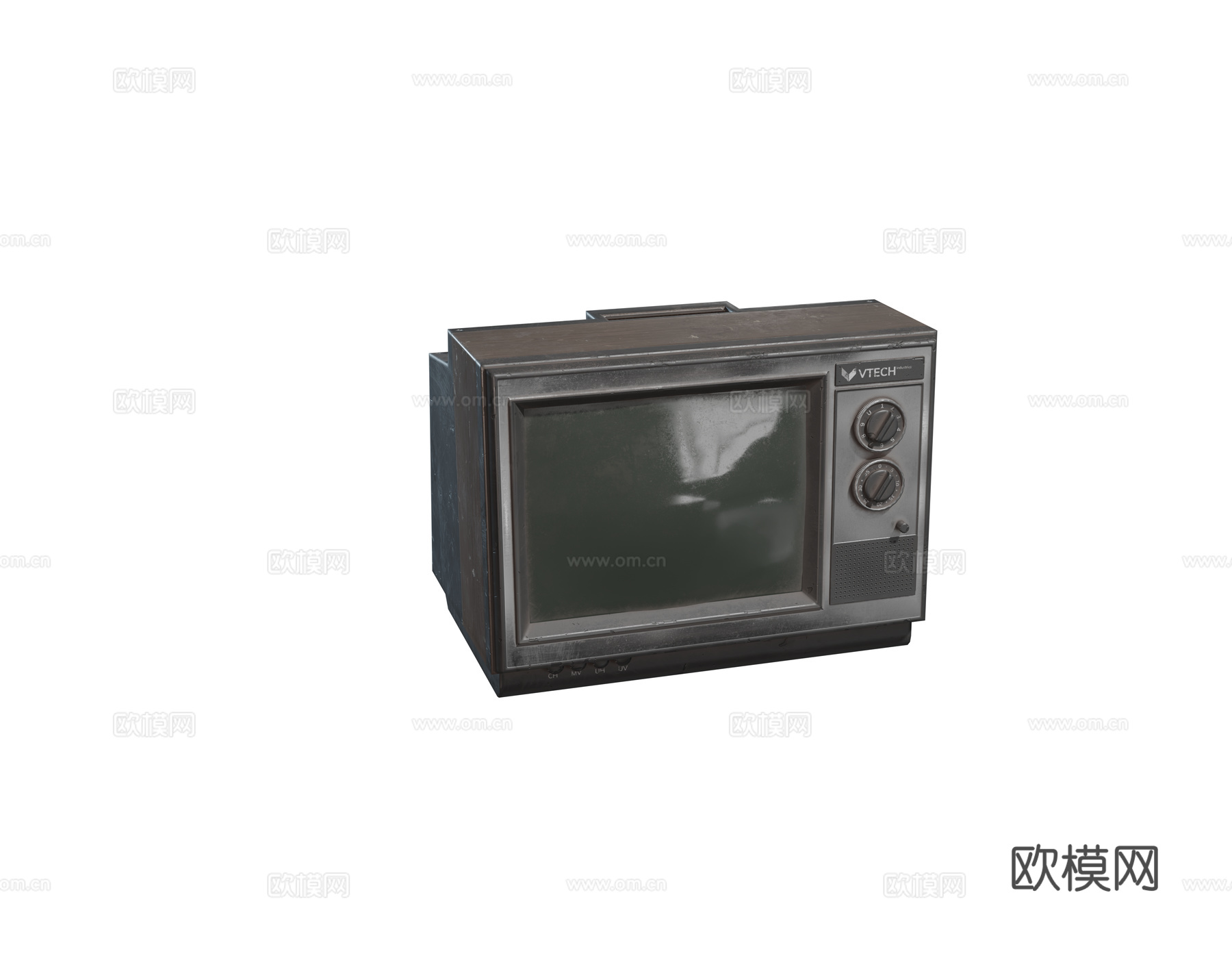现代老式 复古台式电视机su模型