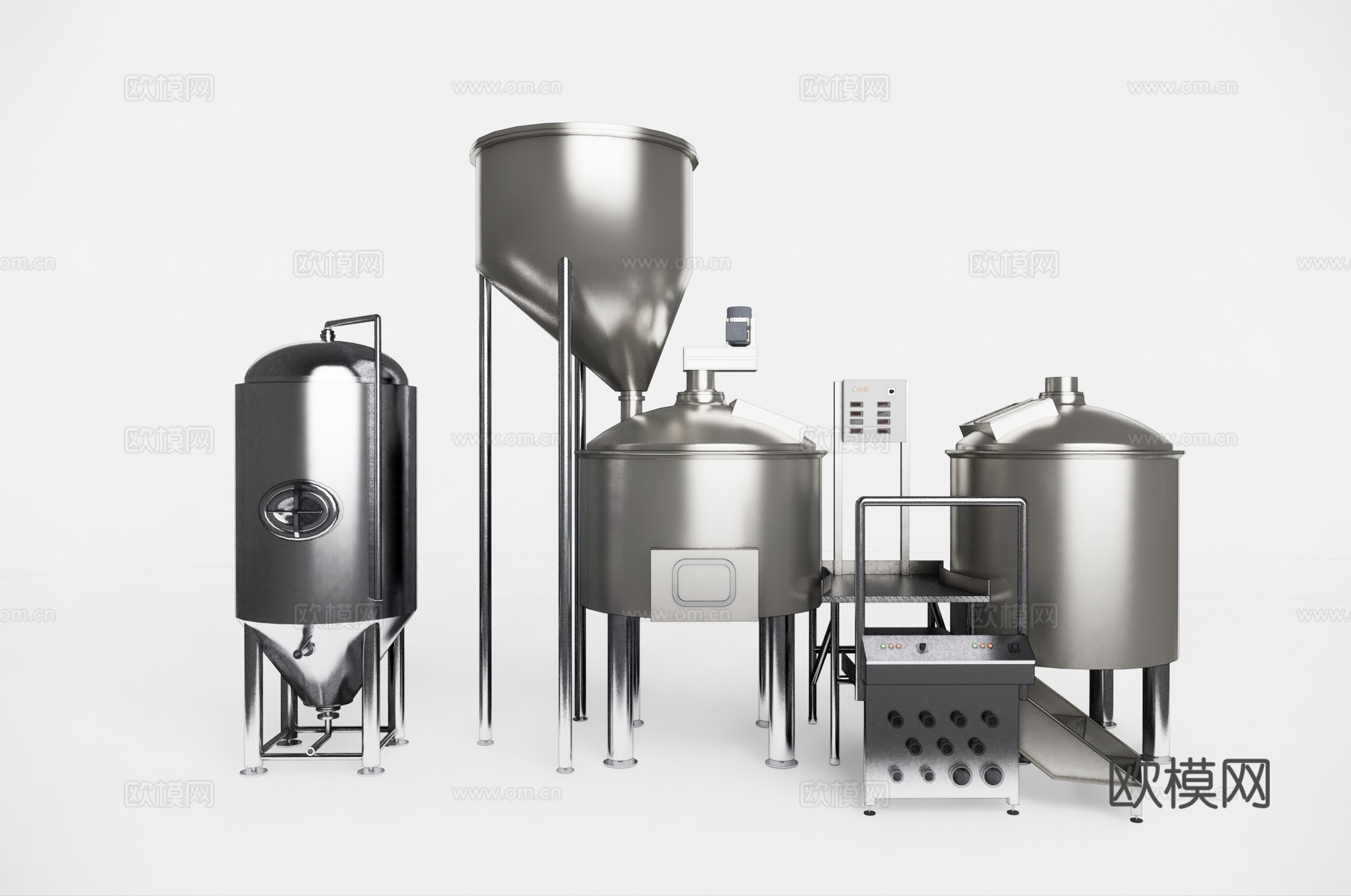 现代精酿酒桶su模型下载