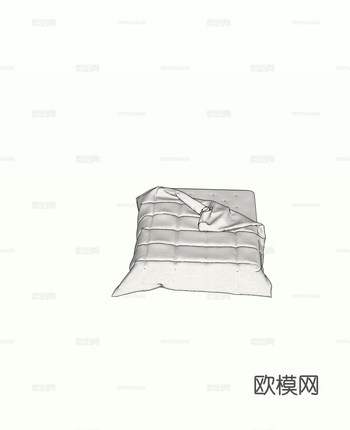 现代床垫免费su模型下载