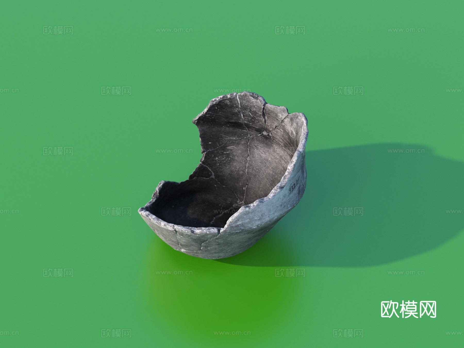 陶罐 破罐子su模型