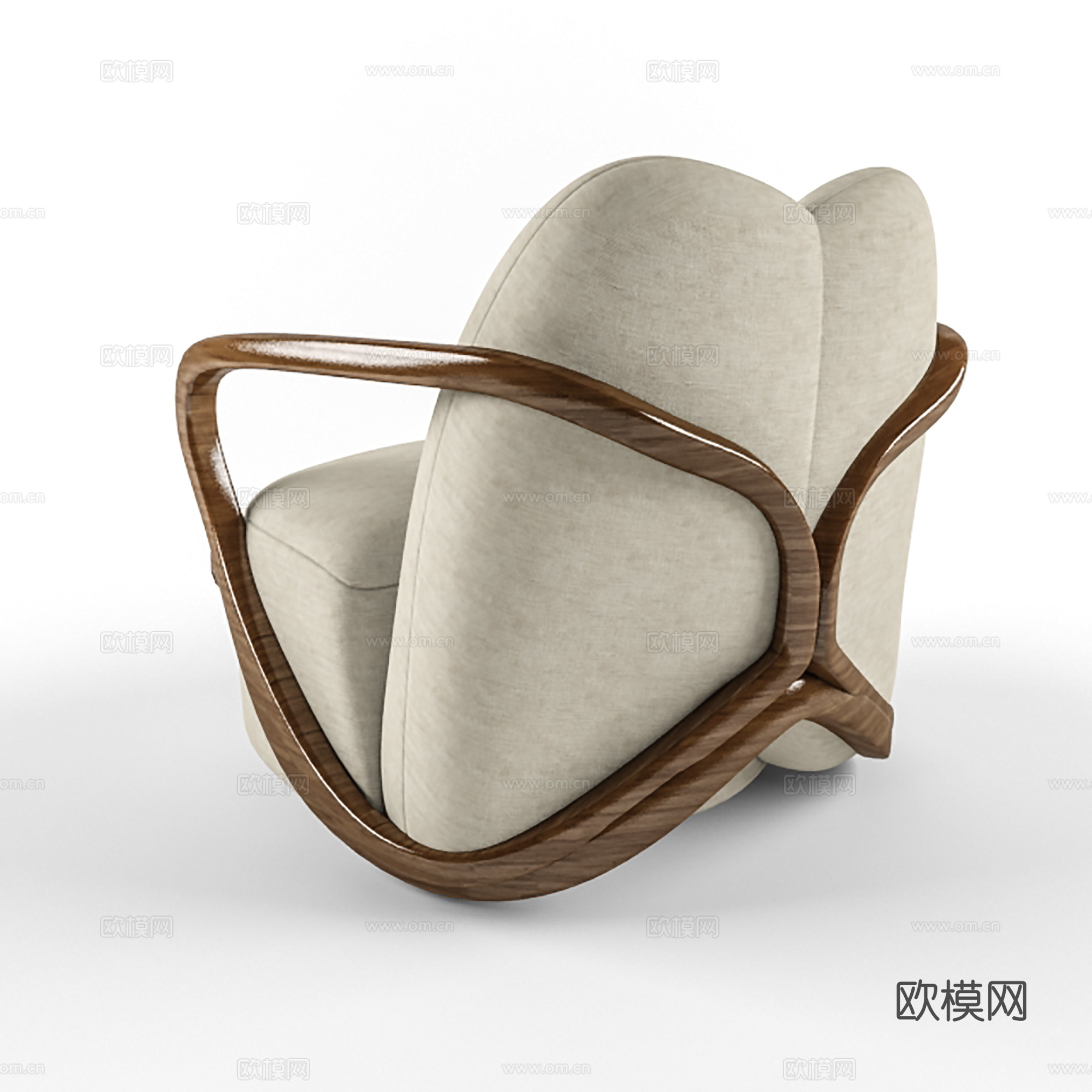 现代异形单人沙发  布艺沙发3d模型