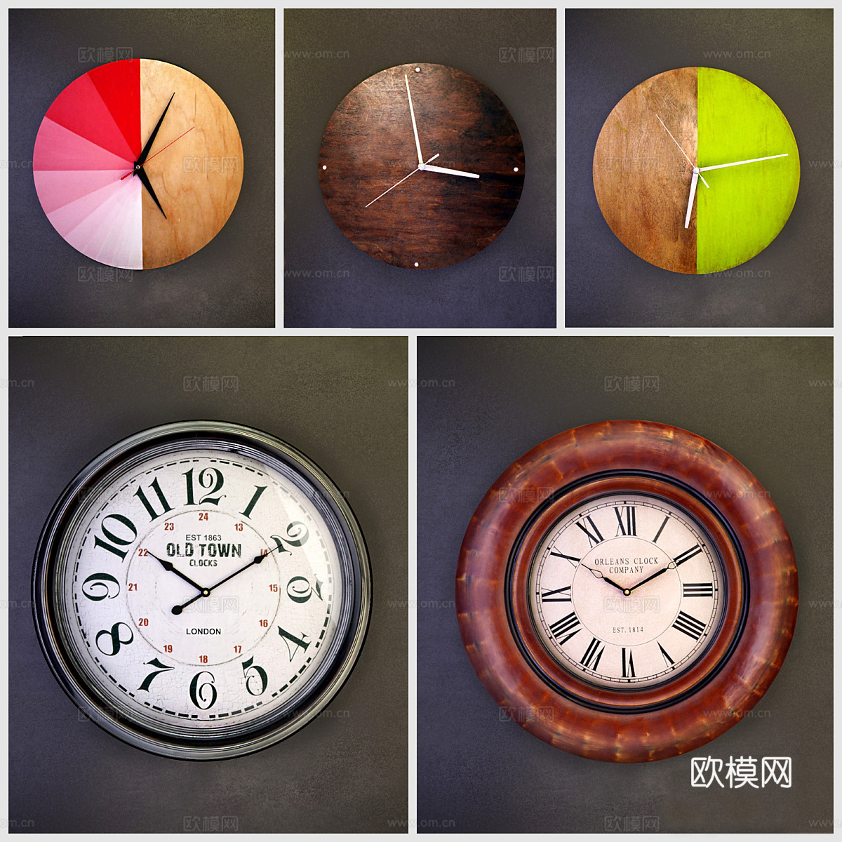 现代挂钟 挂钟 钟 时钟3d模型