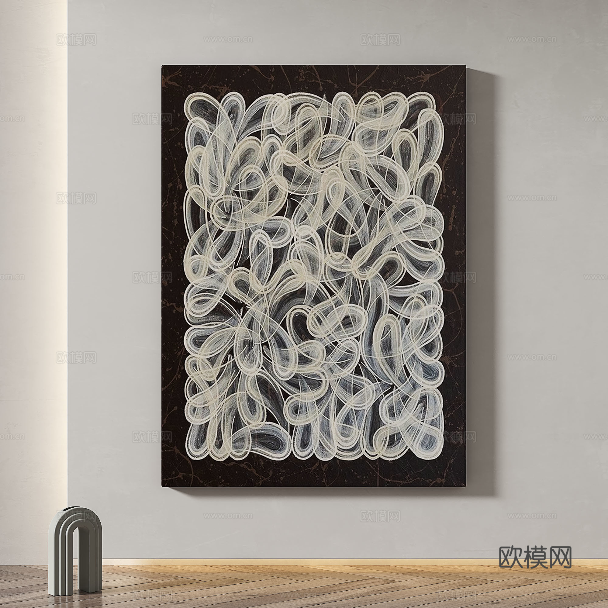 现代，简约，抽象，轻奢，侘寂，肌理，装饰画3d模型