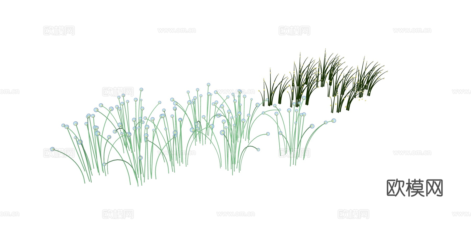 现代花草su模型下载