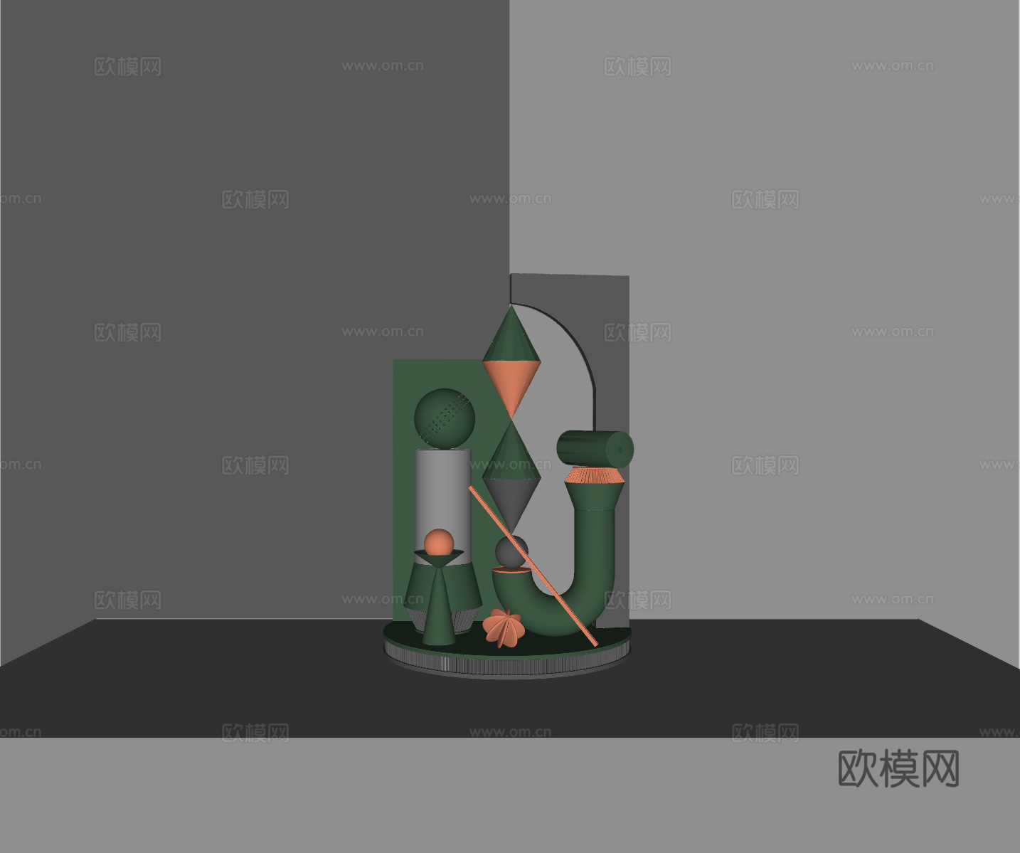 现代创意饰品摆件su模型下载