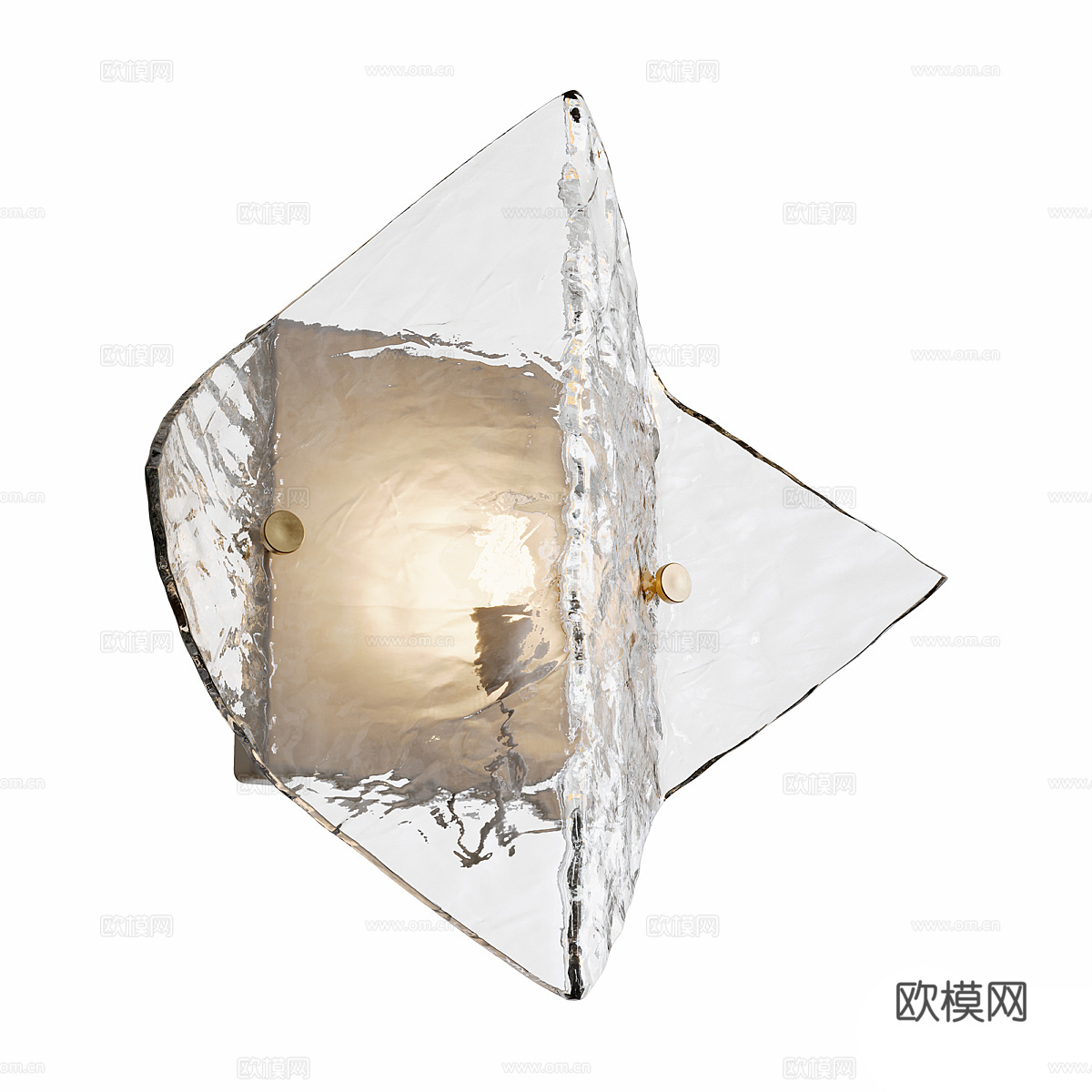 现代极简玻璃装饰壁灯3d模型