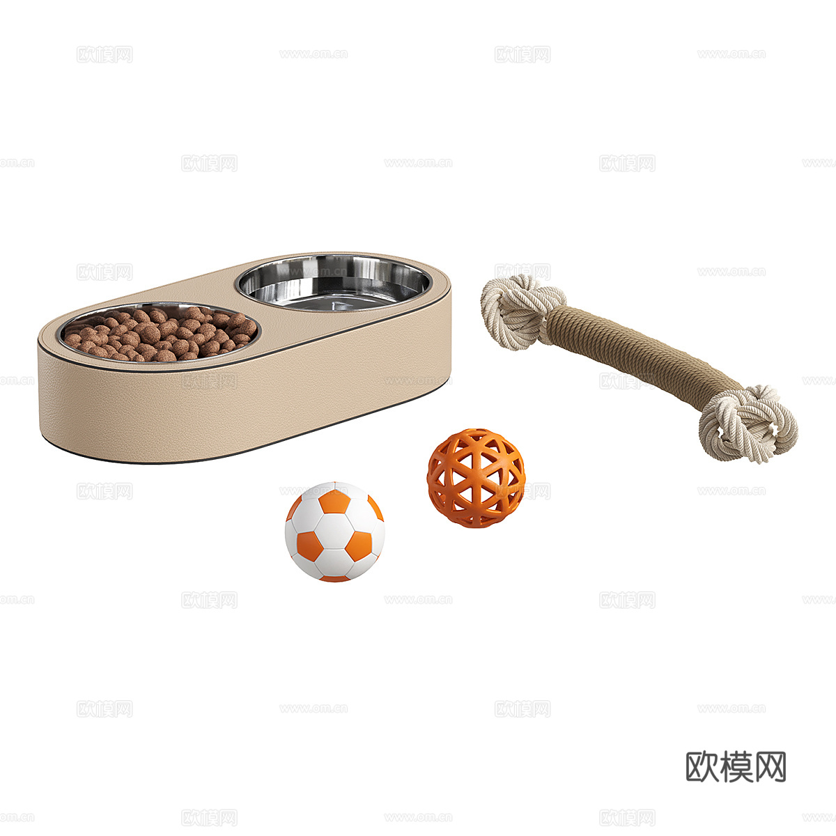 现代 Pinetti Dog 宠物用品套装3d模型