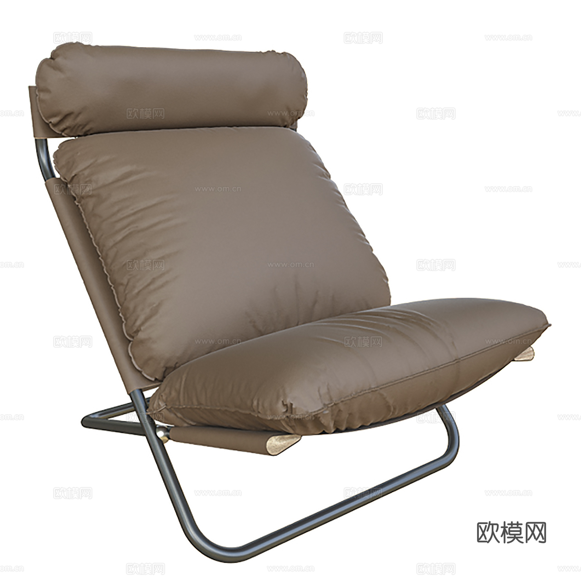 现代躺椅 室内躺椅 皮椅3d模型