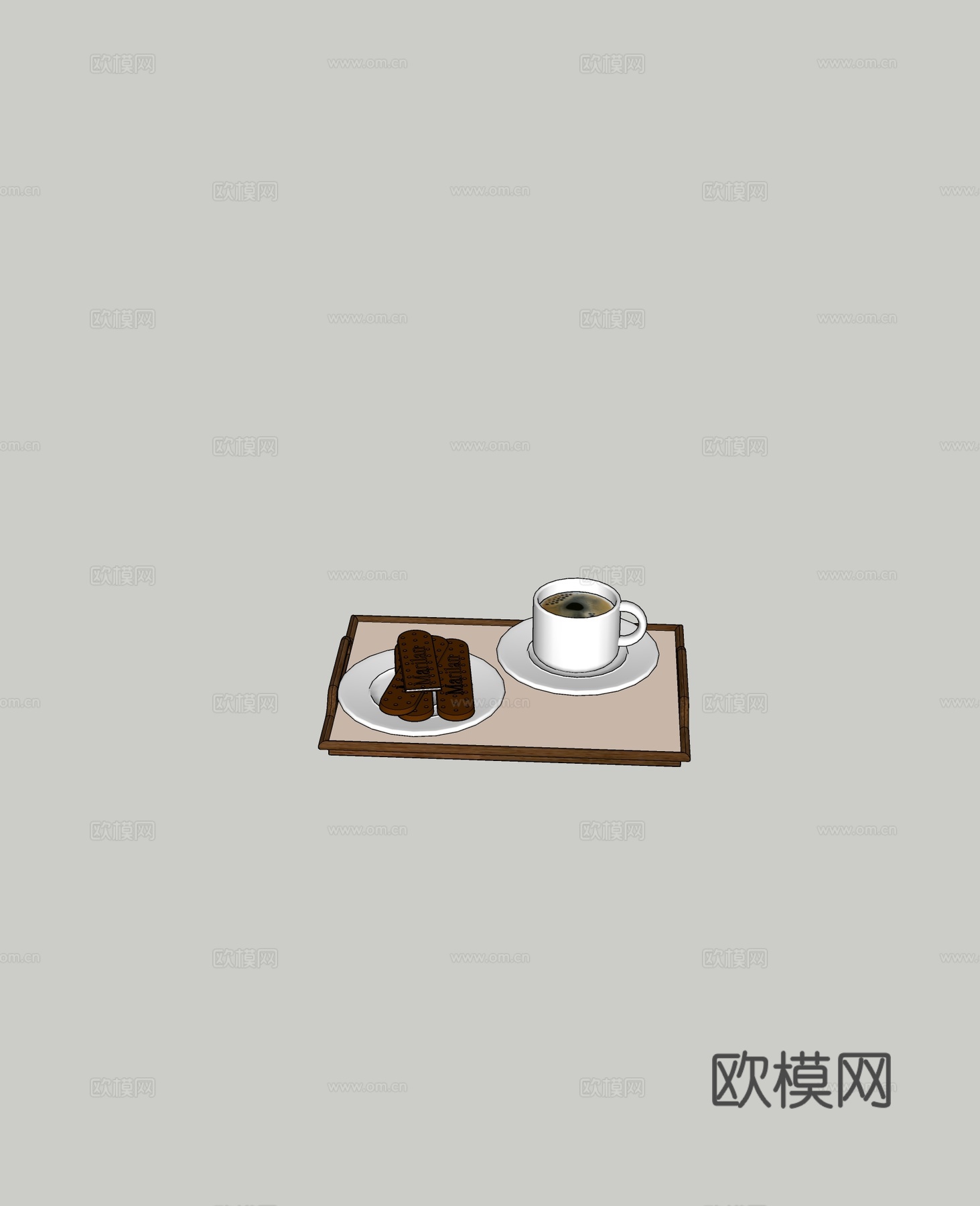 现代餐具免费su模型下载