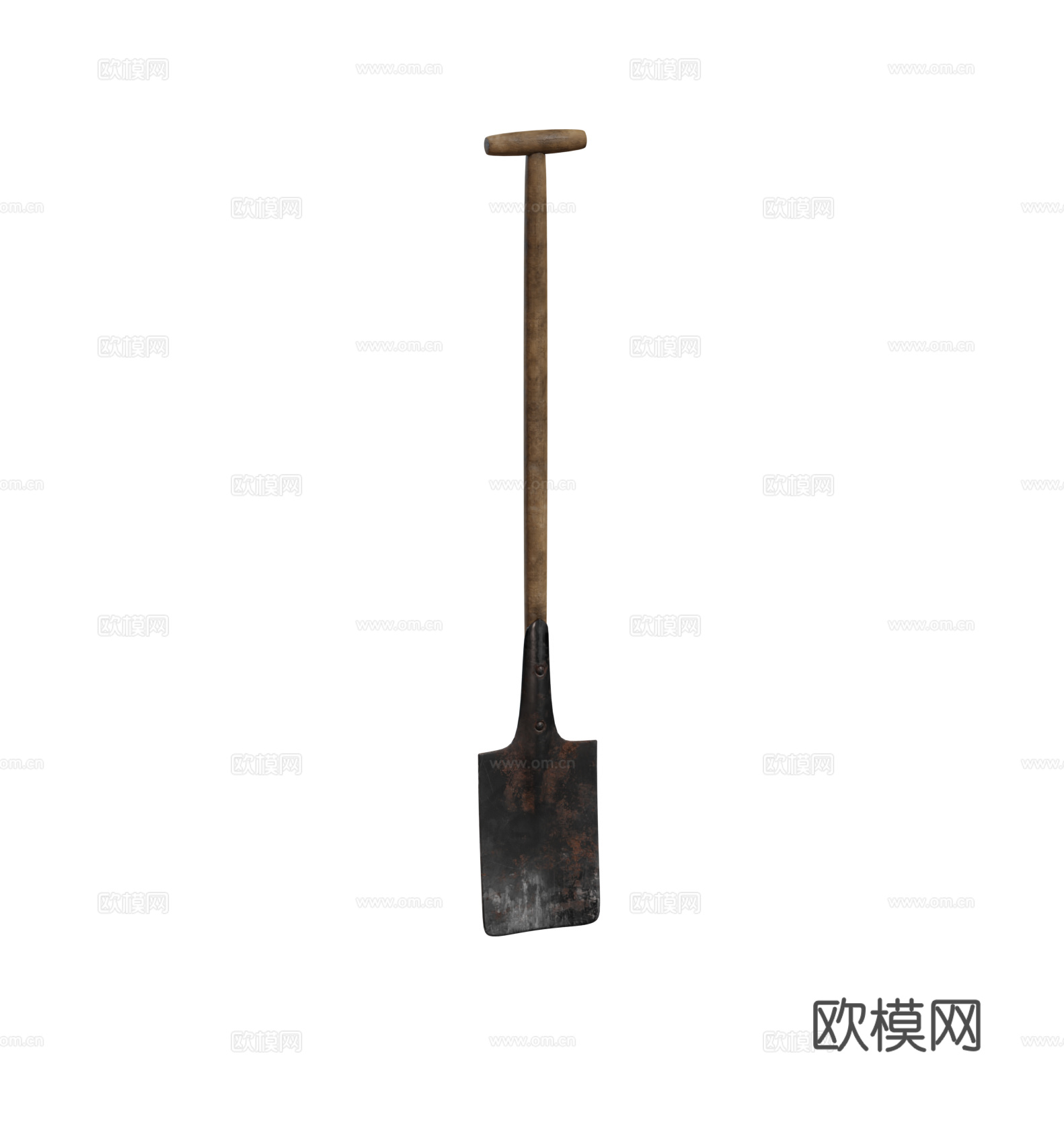 现代 金属铲子 铁铲 方铲su模型