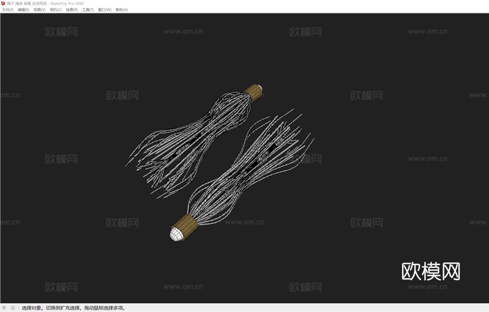绳子 绳结 麻绳 生活用品su模型