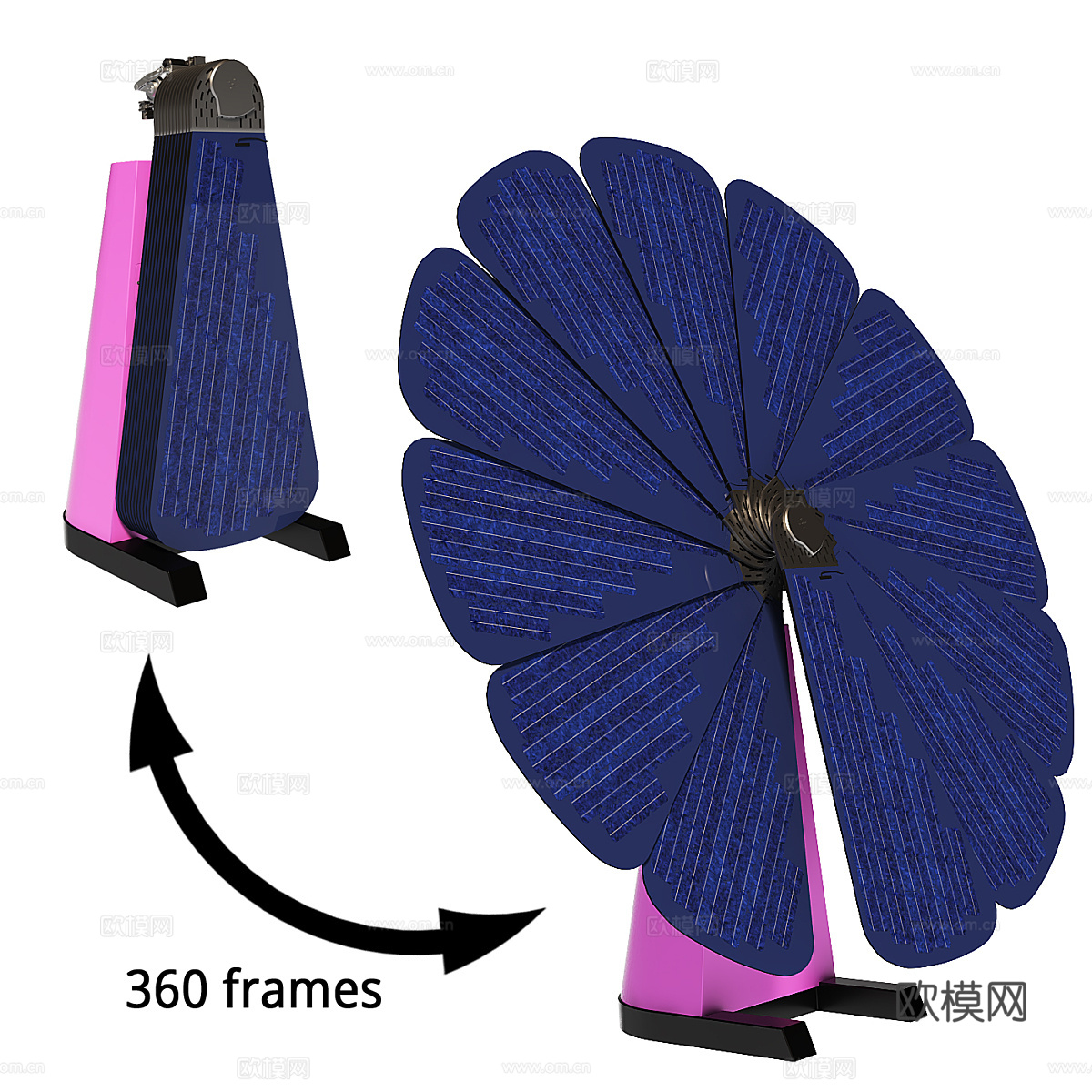 装饰摆件 太阳能电池板3d模型