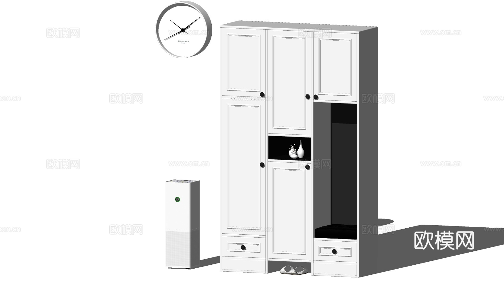 现代玄关鞋柜su模型下载