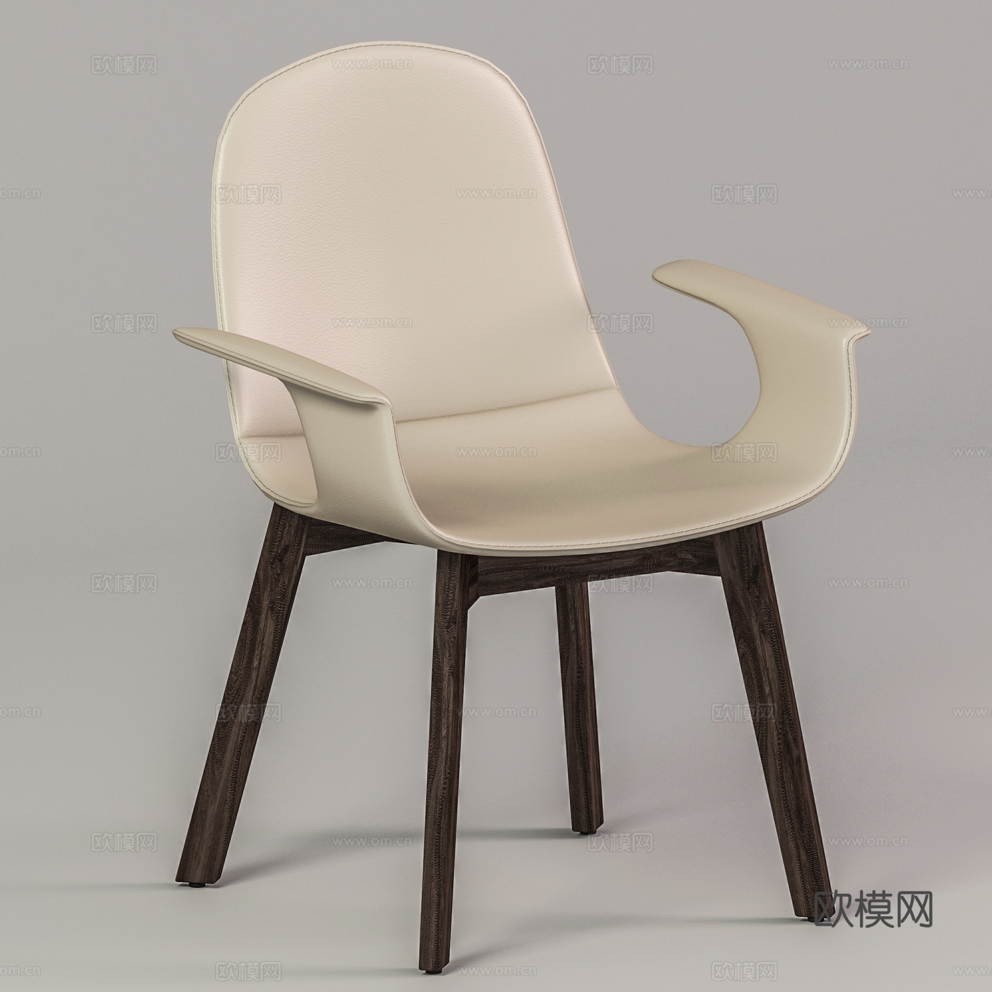 现代休闲椅 皮椅 餐椅 单椅3d模型
