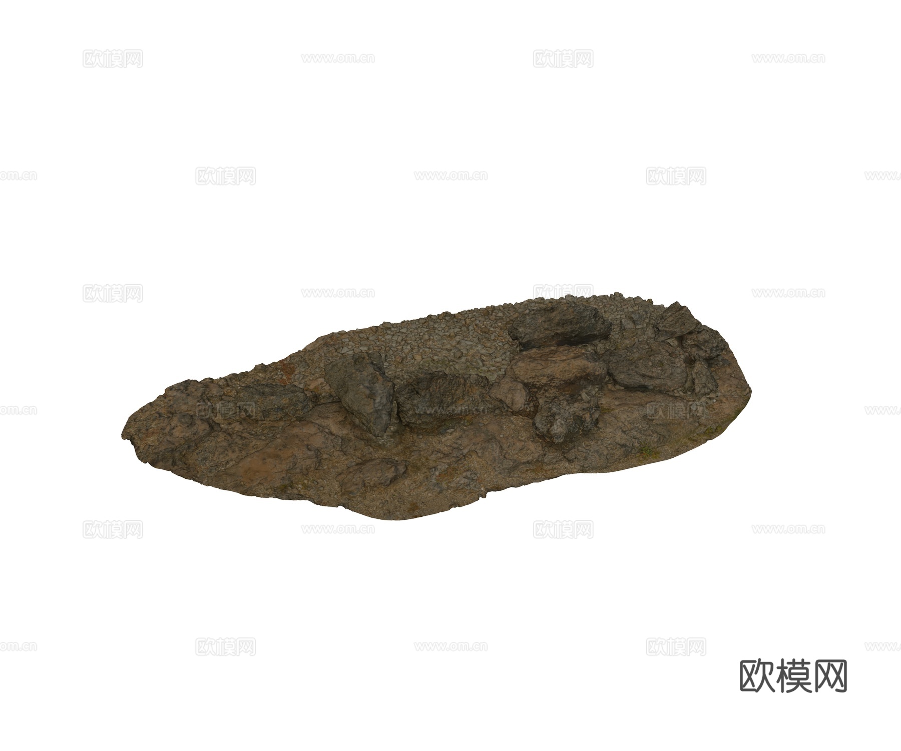 现代鹅卵石 砂石 石子 海边沙滩 砖头 石头 海岸岩石su模型