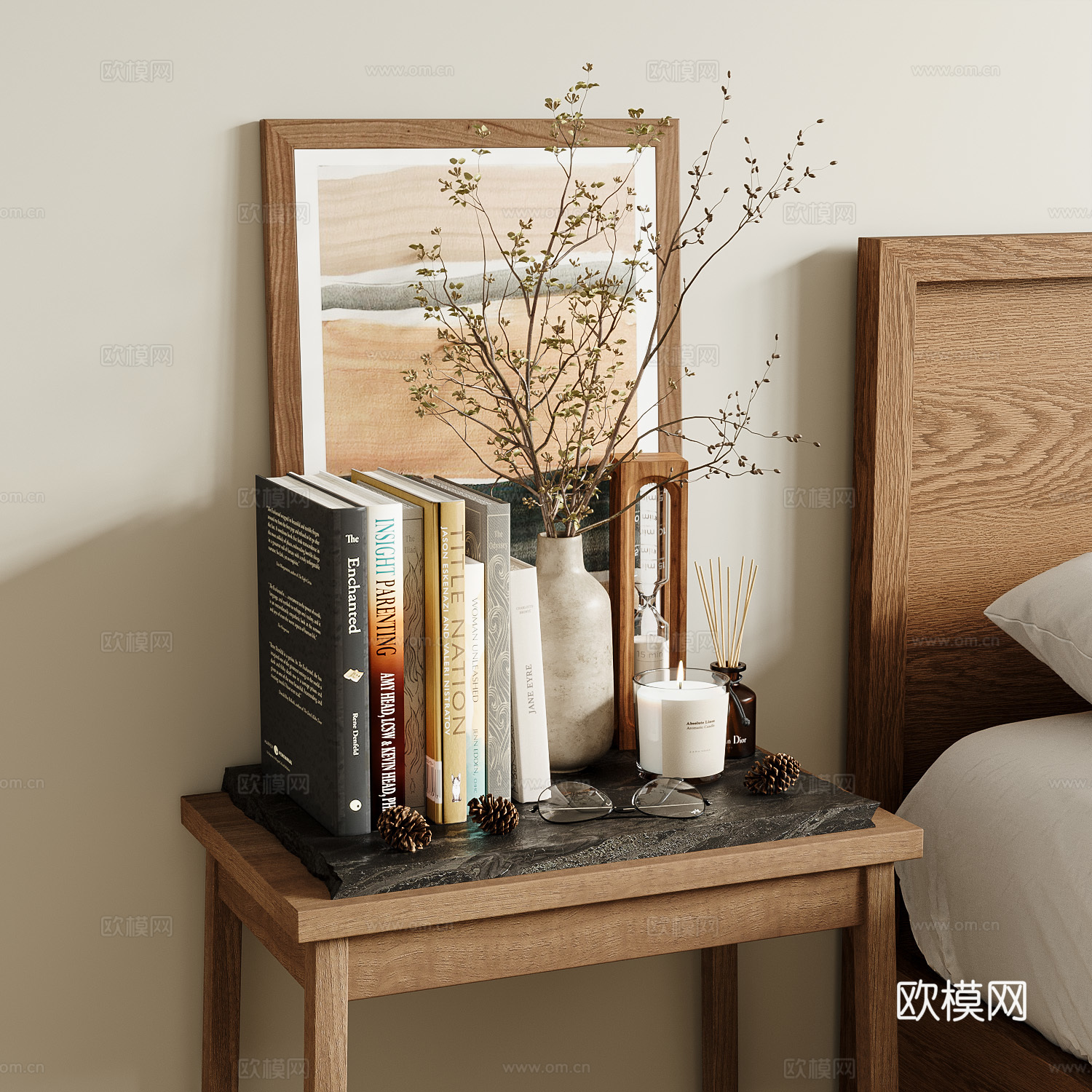复古侘寂摆件组合3d模型