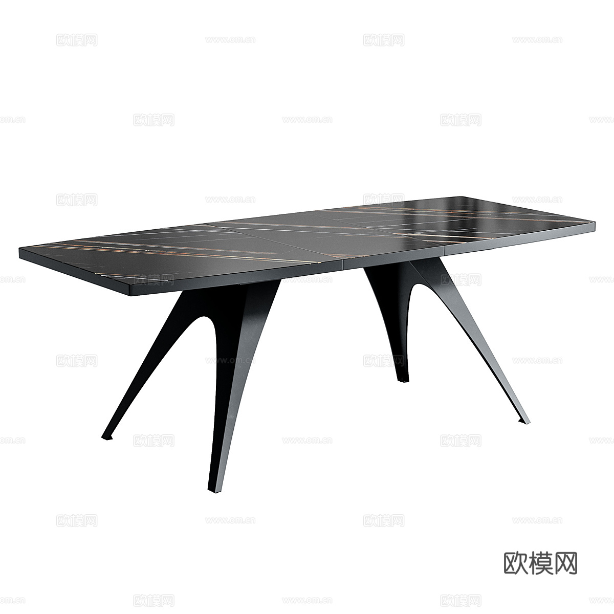 现代意式餐桌椅组合3d模型