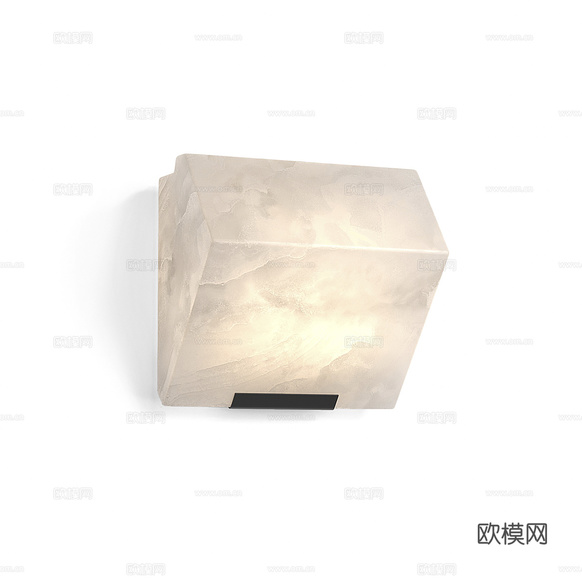 現(xiàn)代透光石壁燈3d模型下載(渲染圖4)