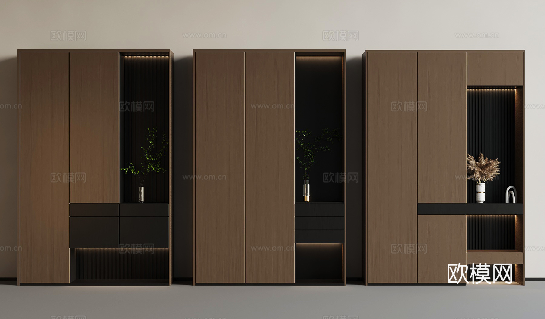 现代意式入户鞋柜玄关柜3d模型