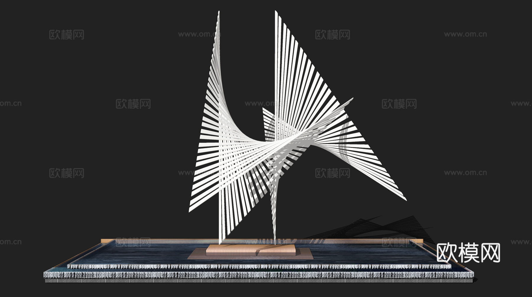 现代异形雕塑小品su模型下载