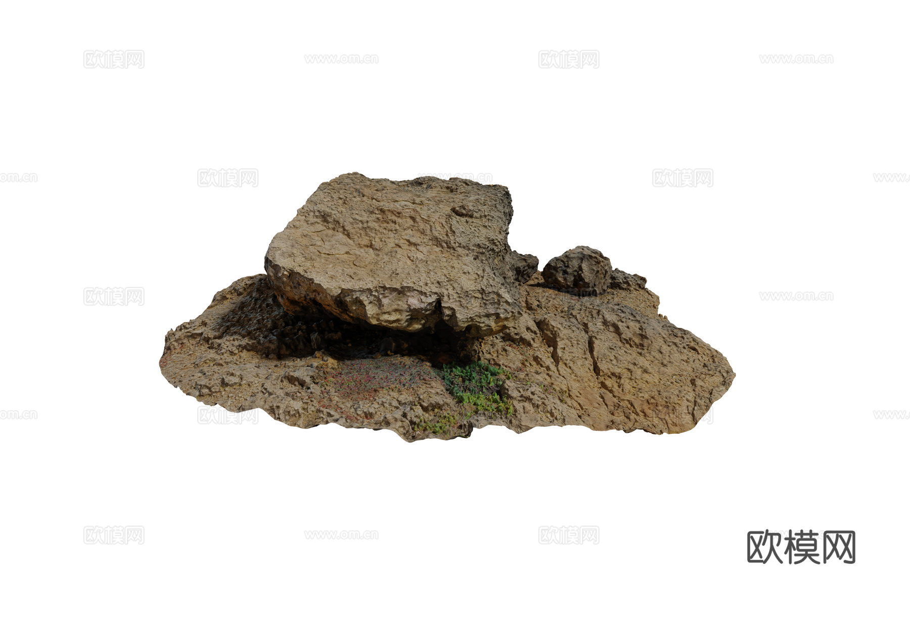 现代石块 山石 造型石 景观石 海岸岩石 群石 自然风化石头3d模型